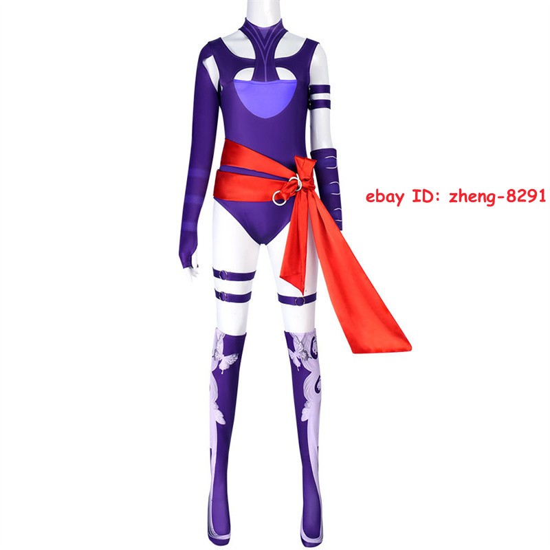 X-Men Psylocke Cosplay Jumpsuit Outfit Halloween Costume Women's Uniform Catsuit
