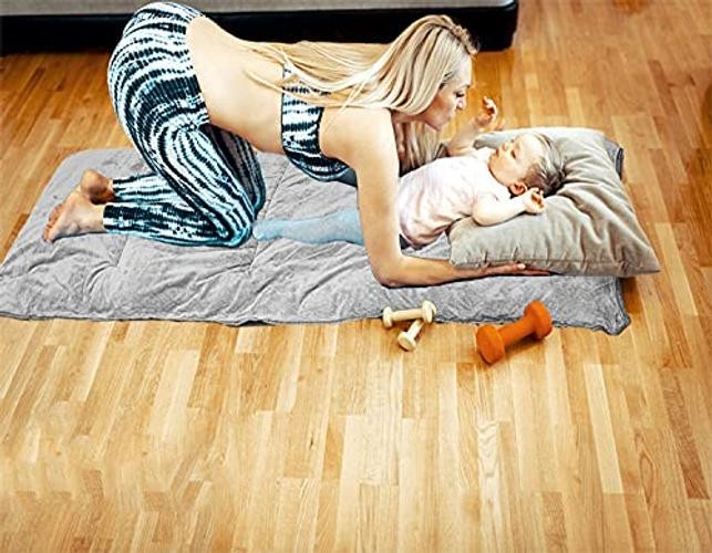 Thick Camping Sleeping Pad, Soft Comfortable Microfiber Camping Cot Pads Grey
