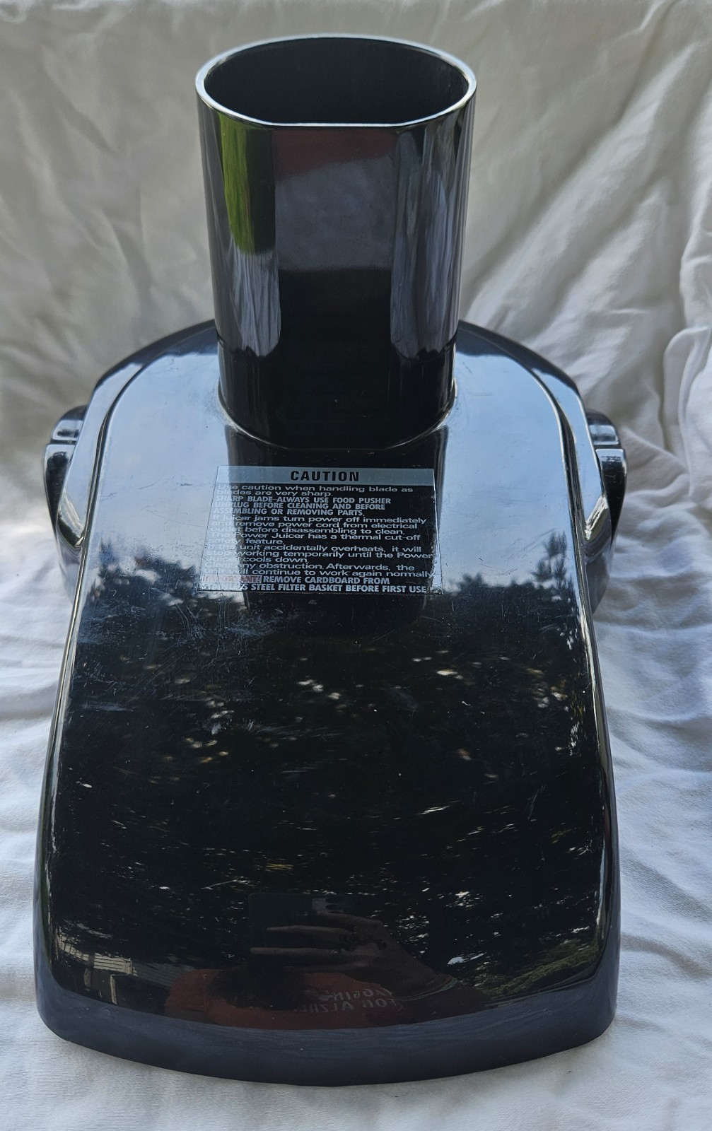 Jack LaLanne Power Juicer Replacement Part Lid Pulp Guard Top Chute CL-003AP BLK