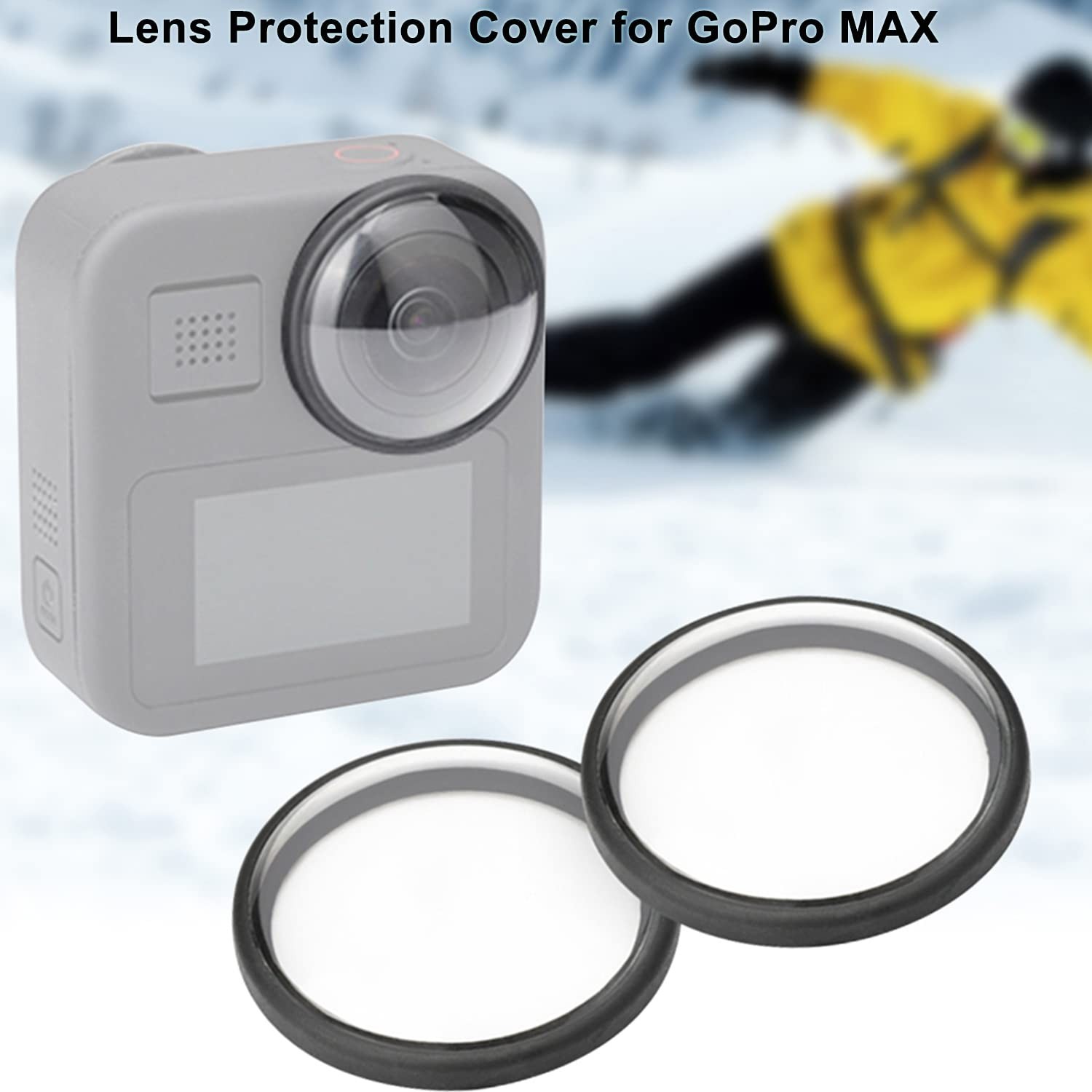 2 Pcs Lens Protector Kit Compatible with GoPro MAX Fusion MAX360 Clear Set