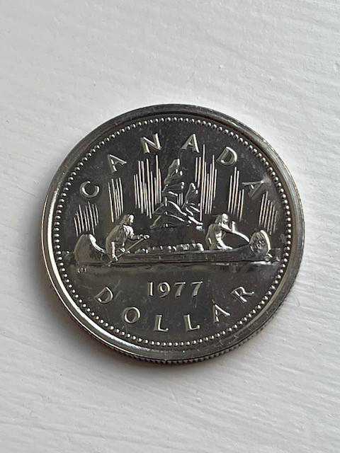 CANADA 1977 Voyageur Uncirculated $1 One Dollar plucked from Mint Set