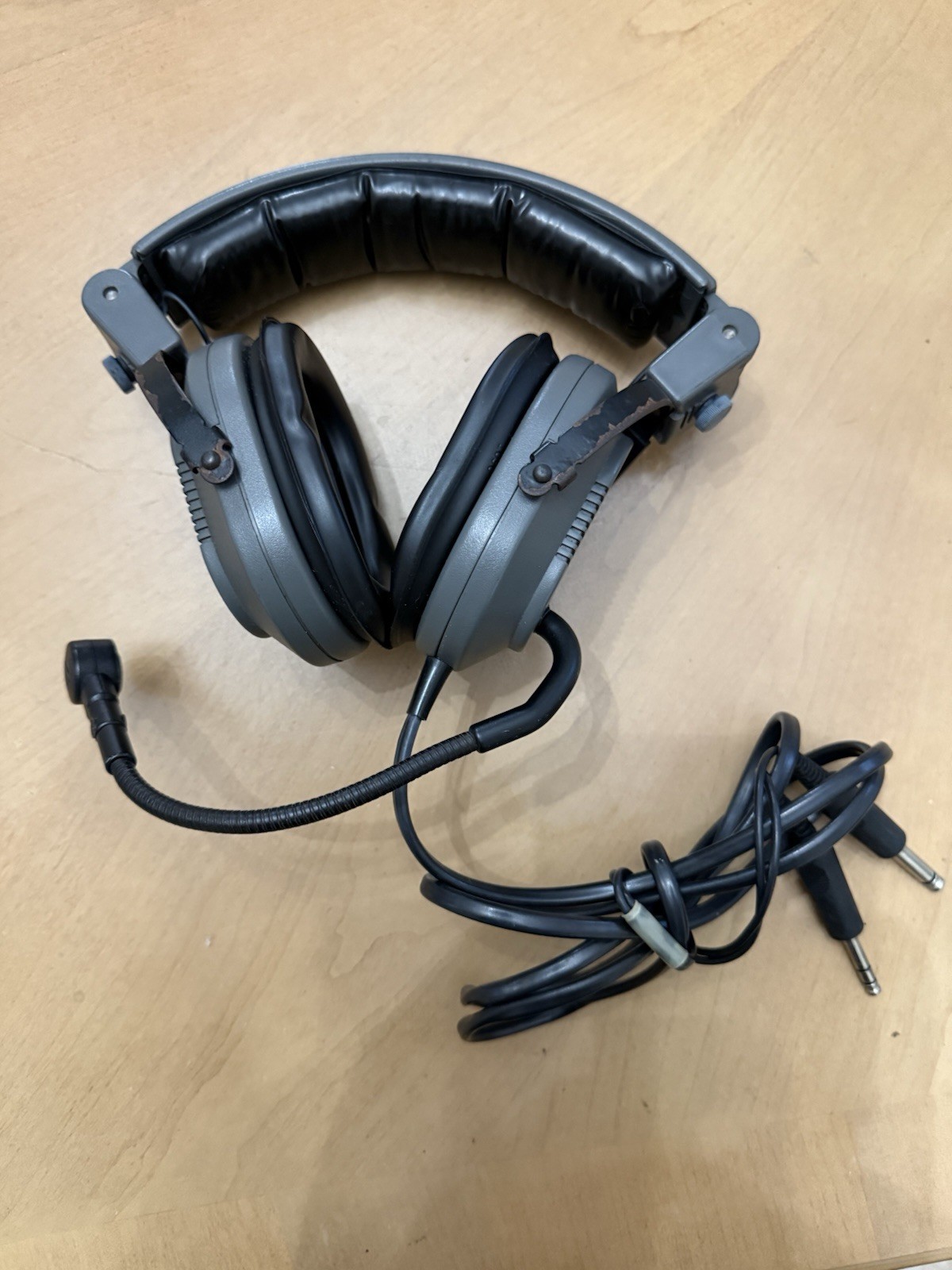 TELEX Air 3000 Dual Plug Headset Airplane  Aviation AIRCRAFT PILOT Headphones
