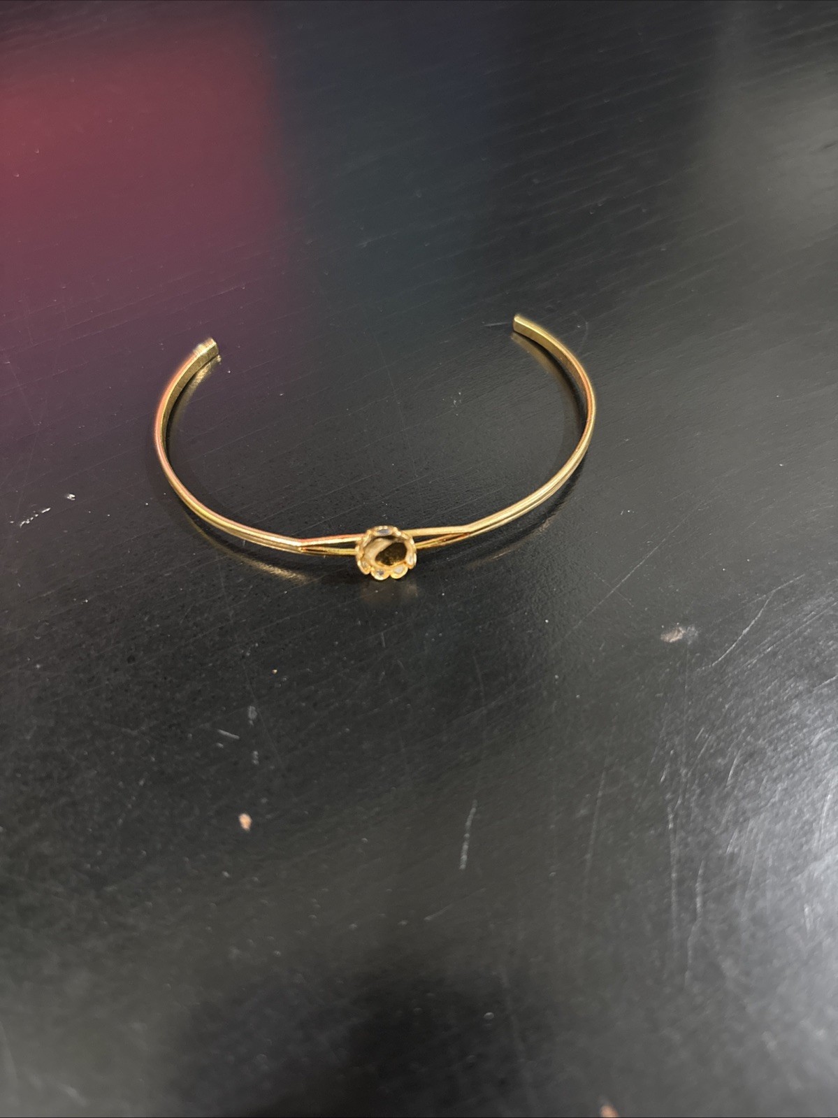 Gold Plated  Cuff Bracelet Settings for 6mm x 8mm Cabochons