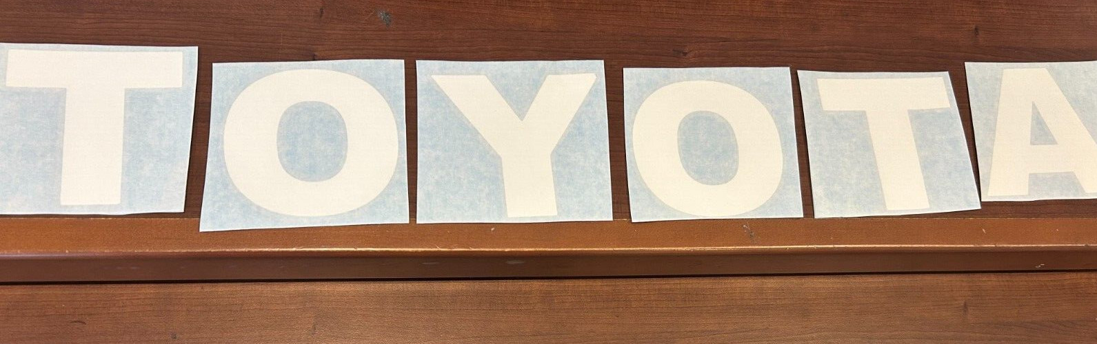 TOYOTA Counterweight  Forklift LETTERS KIT DECAL  3. 1/4 X3. 1/4 " WHITE