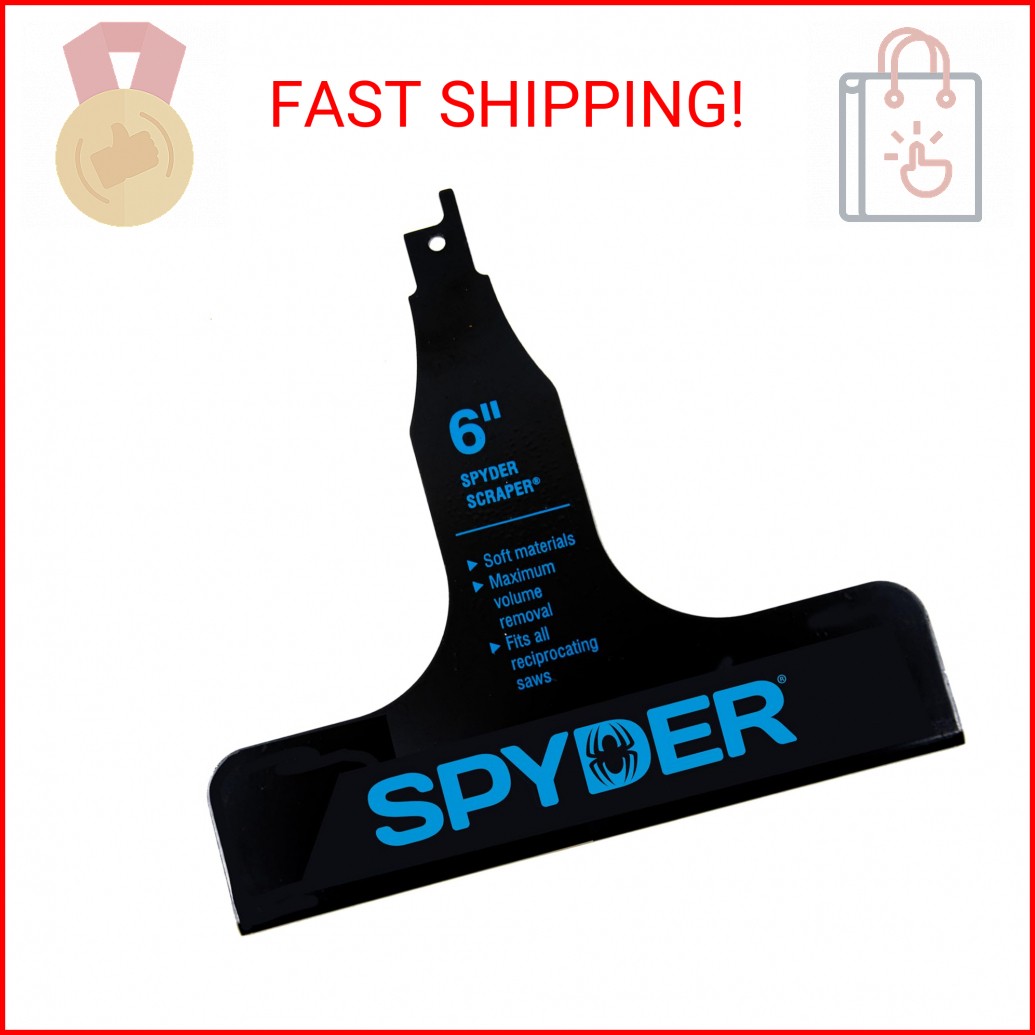 Spyder Scraper 00137 Scraping Tool Attachment for Reciprocating Saws, Black, 6-I