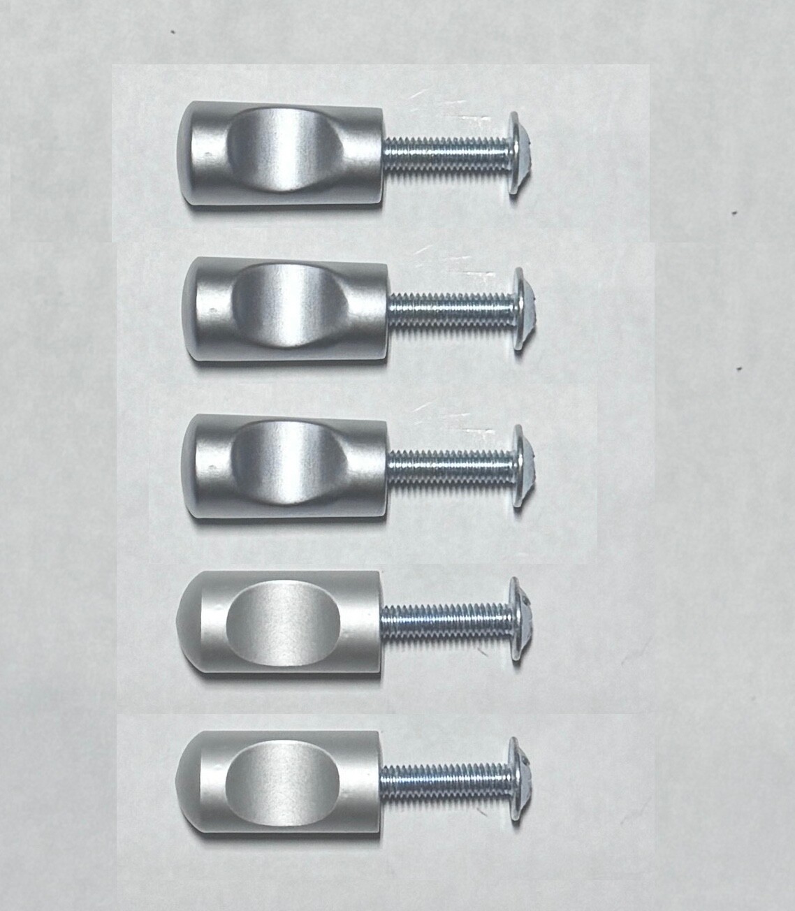 5x IKEA Door Knobs, Aluminum with 5 Screws Part # 113991