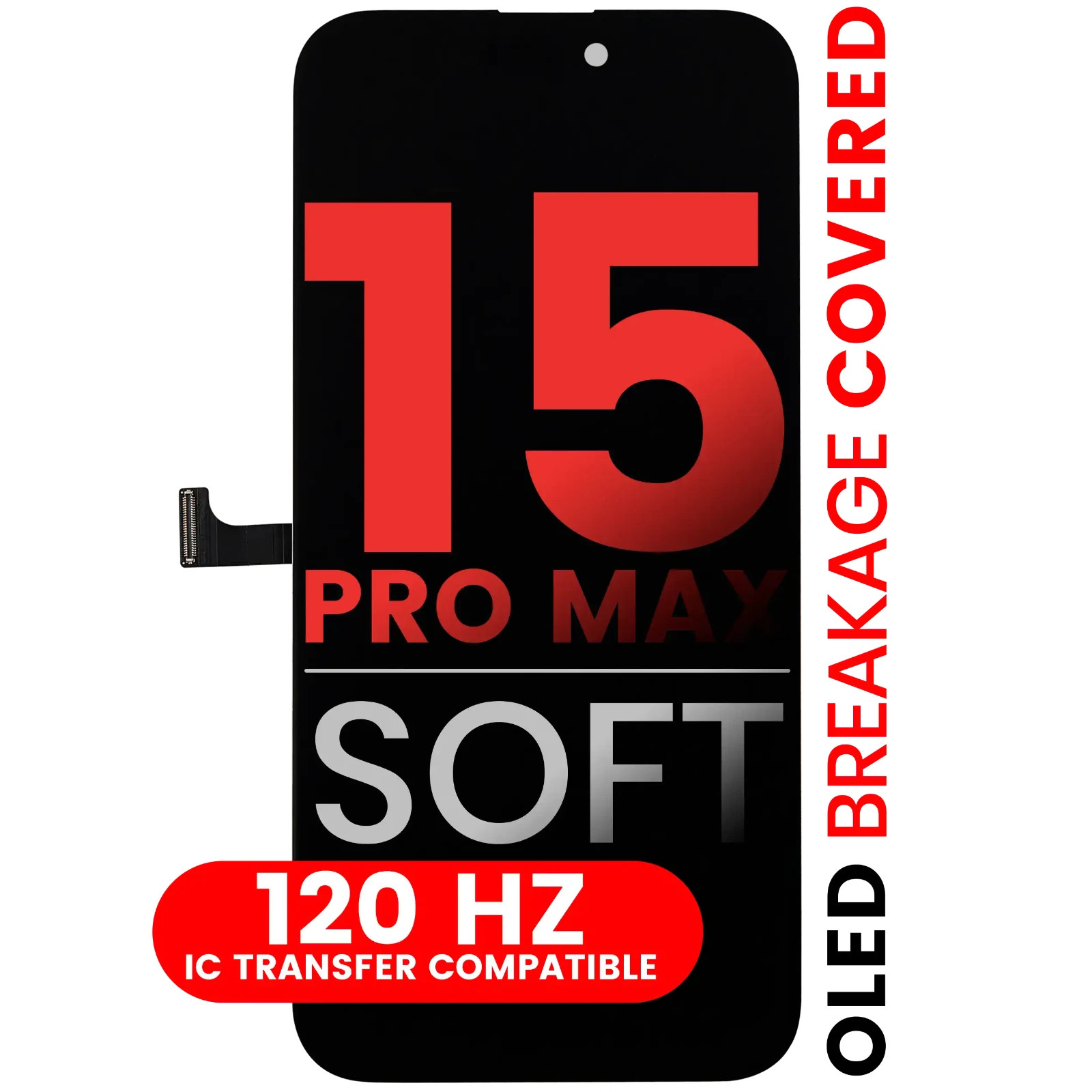 i Phone 15 Pro Max OLED Real (120hz) Display Touchscreen Digitizer Replacement
