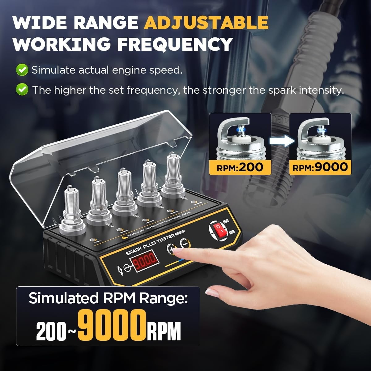 Car Spark Plug Tester with Digital Display