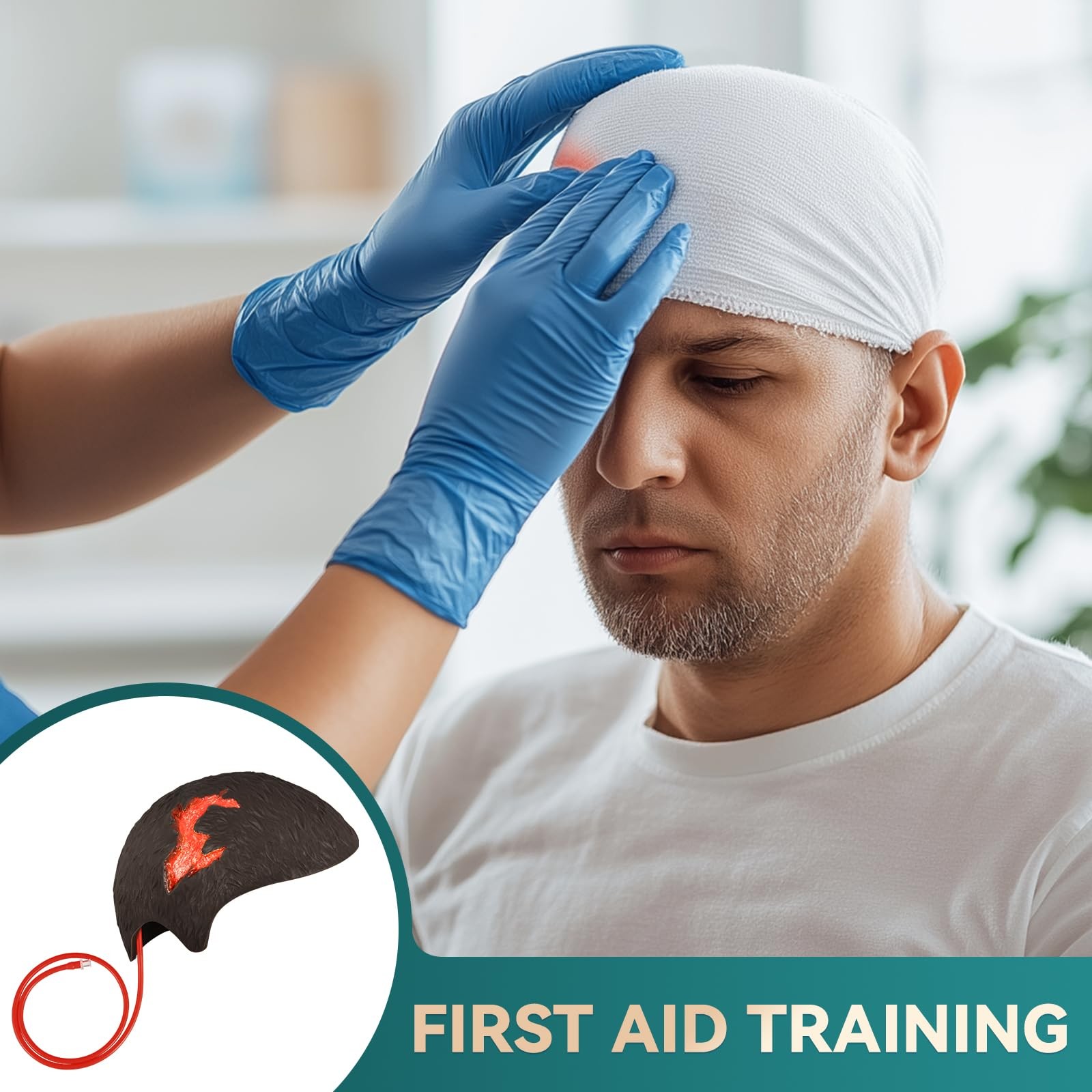 Wound Packing Head Training Kit,Wearable Bleeding Control Training for Studen...