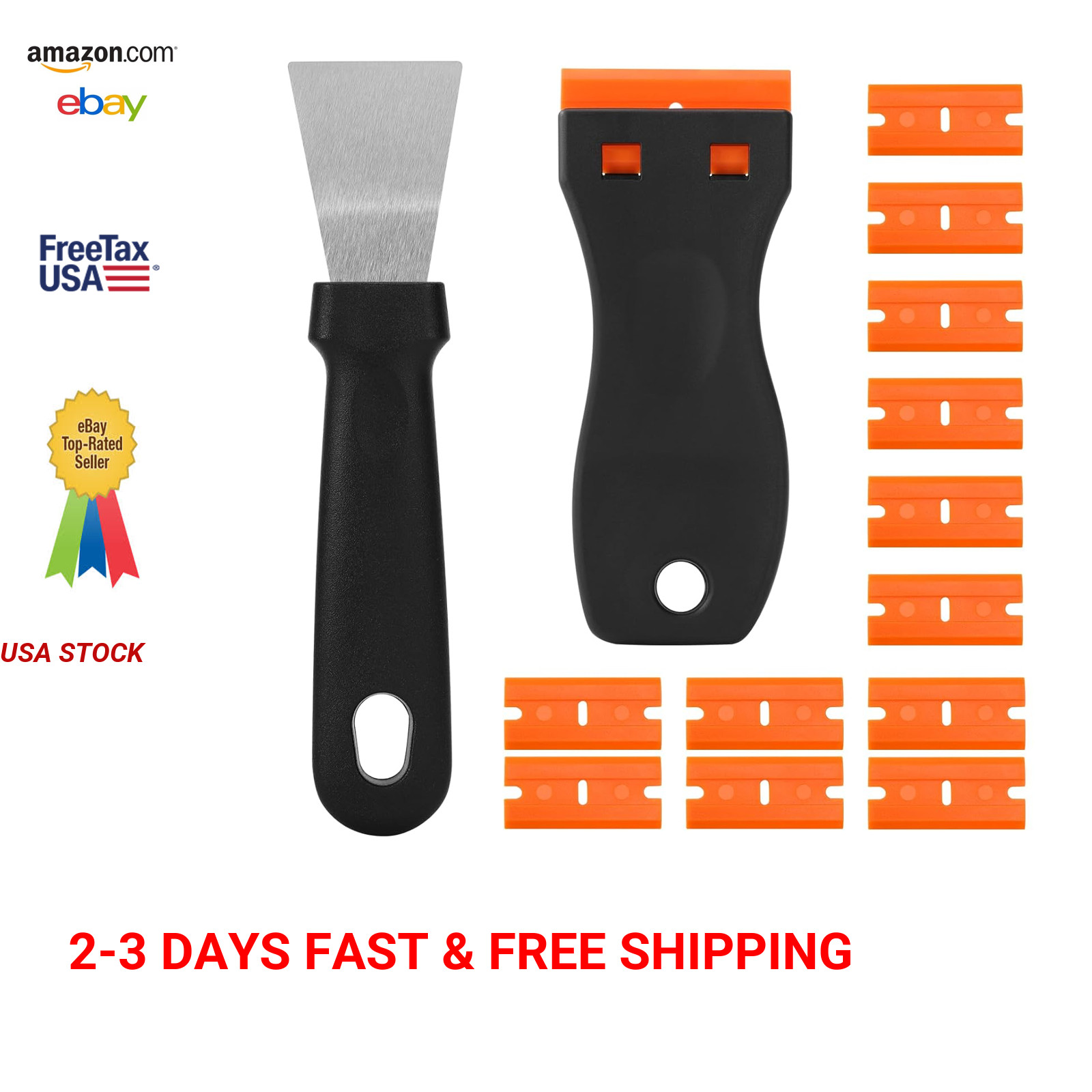 14Pcs 3D Printer Scraper Set Metal Plastic Angled Removal for Glass PEI Bed