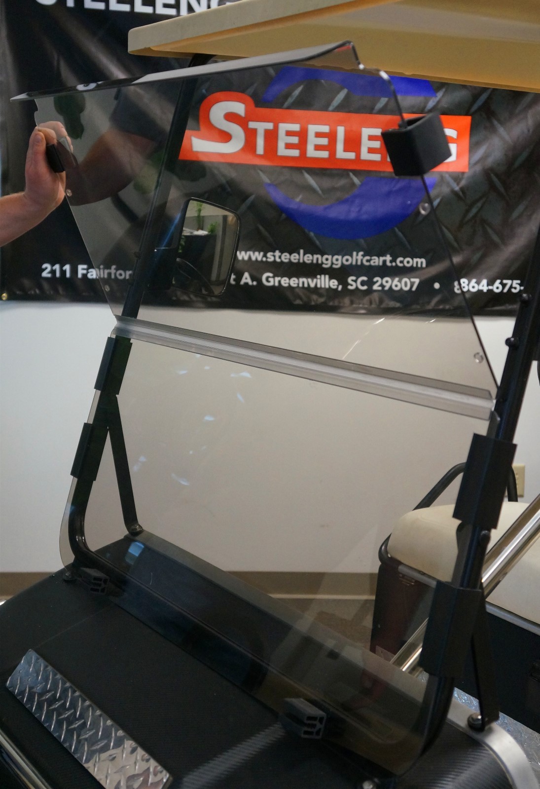 Foldable Tinted Windshield for Club Car DS 1982-2000.5 Golf Cart