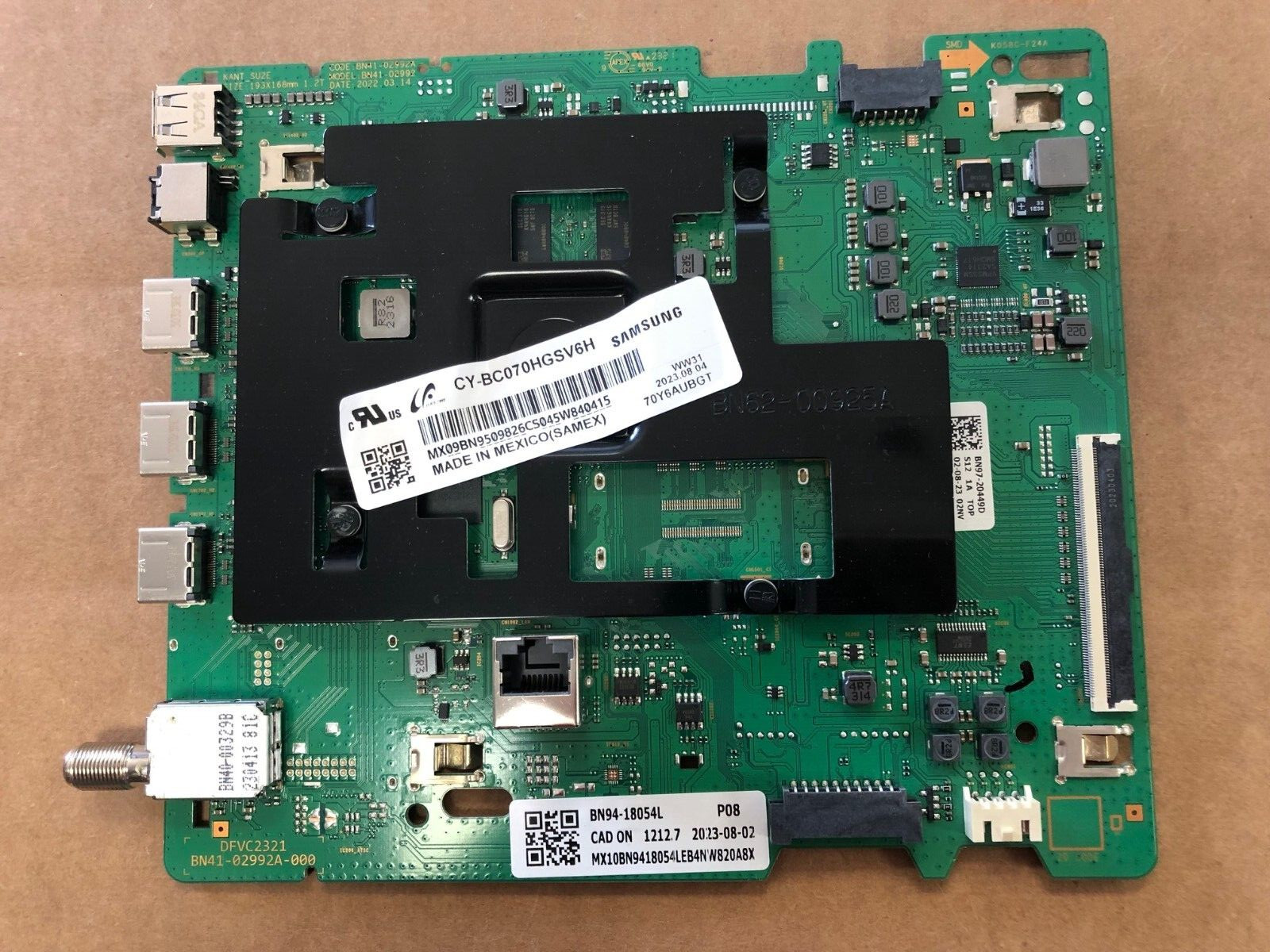 Samsung BN94-18054L Main Board for UN70CU7000FXZA, panel # CY-BC070HGSV6H