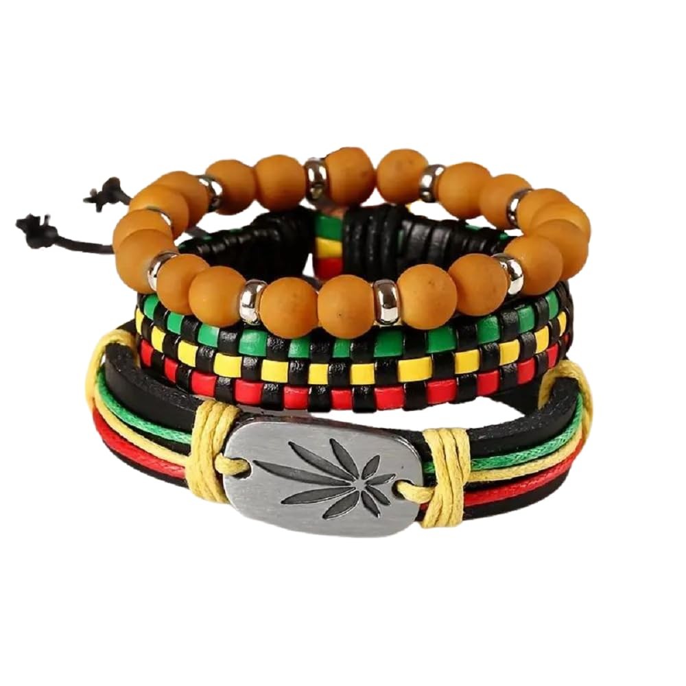 Black History Month Stackable Bracelets Set Juneteenth Accessory African Wooden