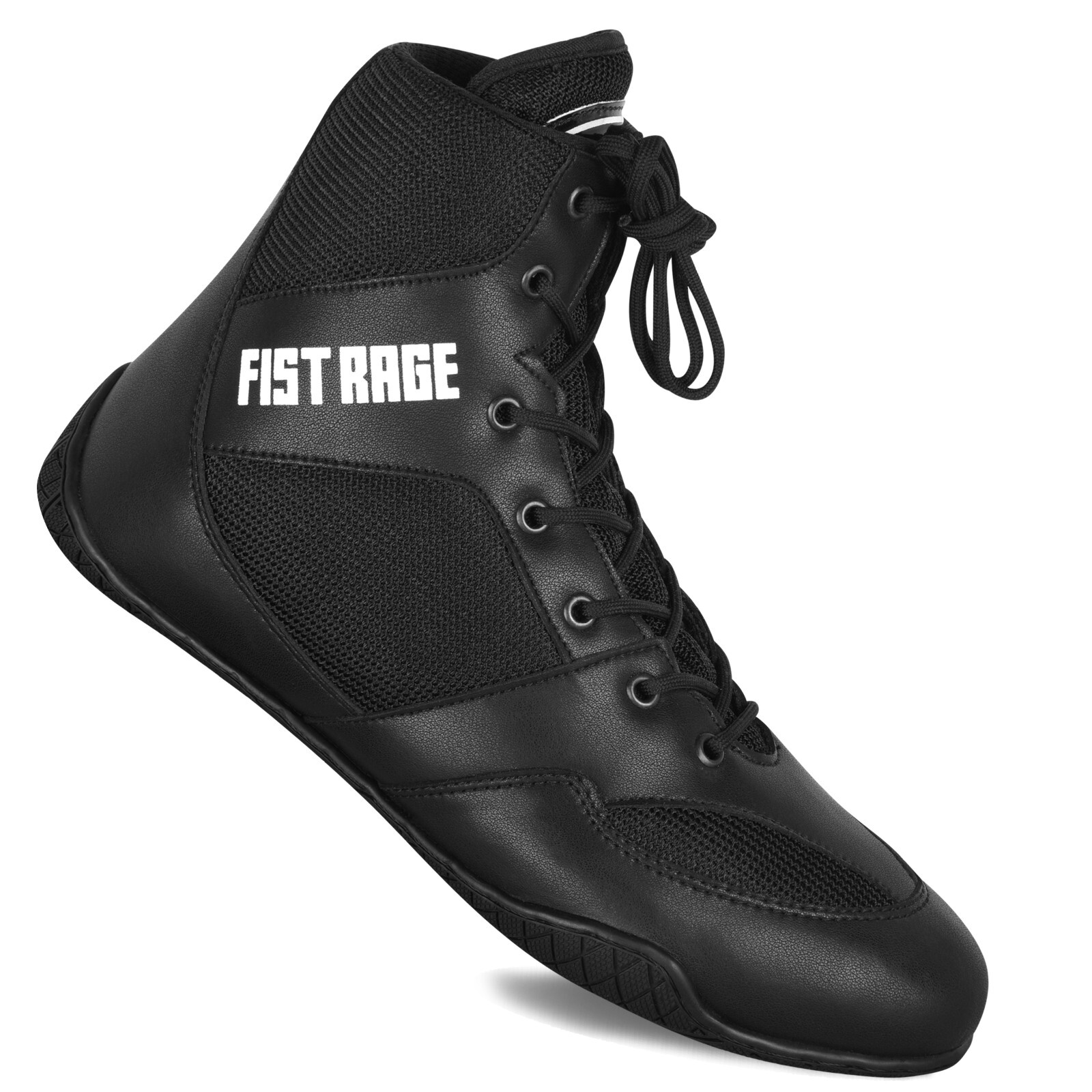 FISTRAGE Boxing Shoes Microfiber Leather Kickboxing And Training With Sting Bag