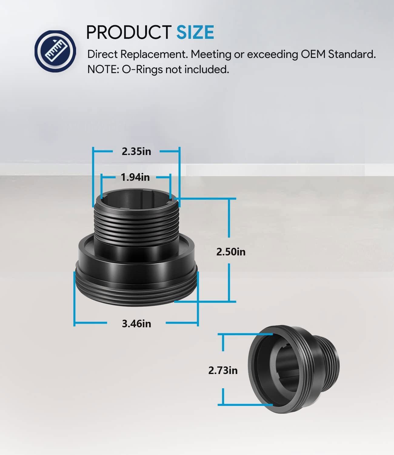 Replace for Pool & Spa Filter, Clean & Clear Plus 194801 Bulkhead Fitting 2-Inch