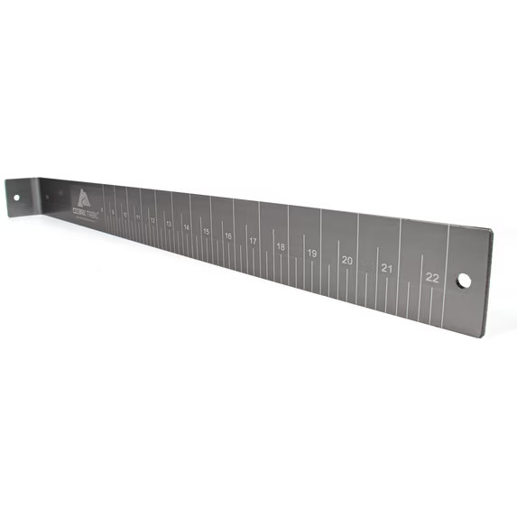 Ozark Trail 22 in Aluminum Fish Measuring Board, Boat Mount Fishing Ruler with