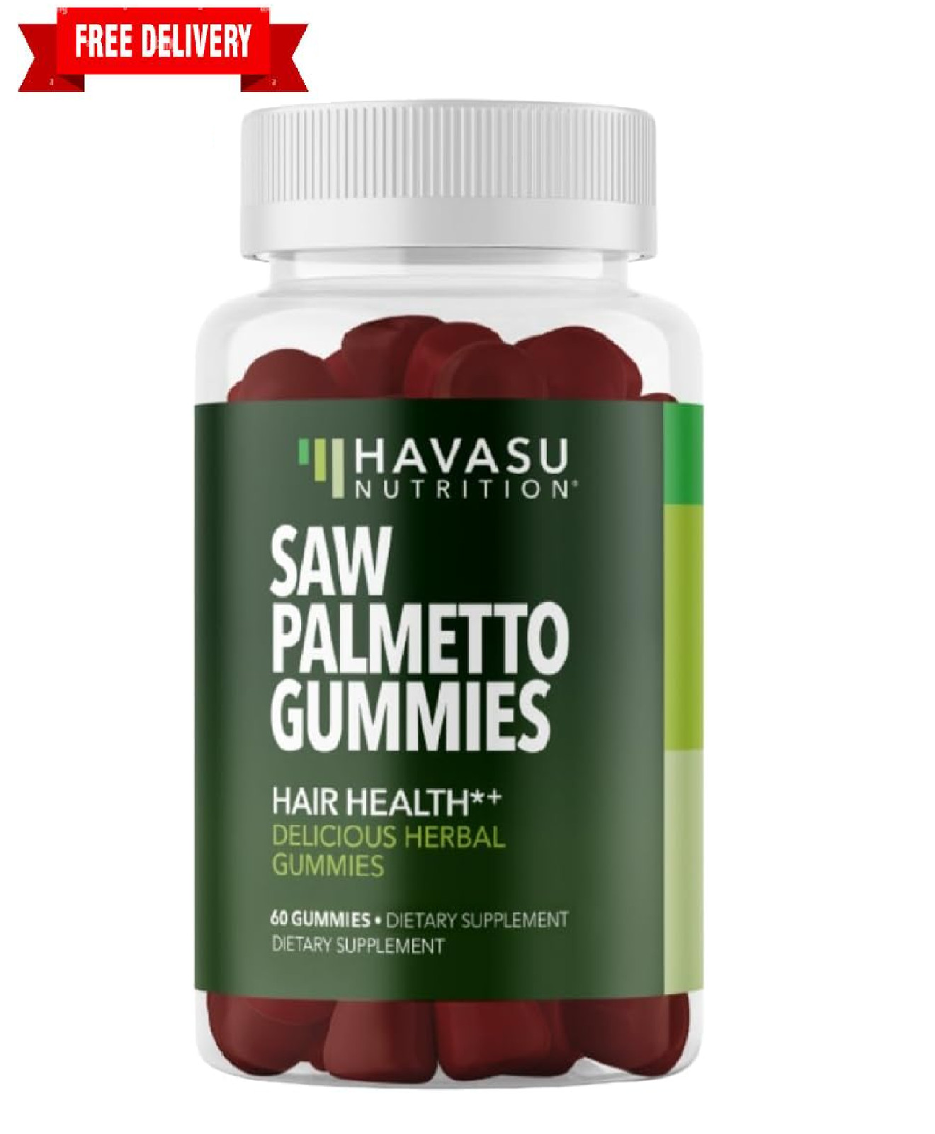 Saw Palmetto for Men Gummies - DHT Blocker Supplement for Hair Health and Male P
