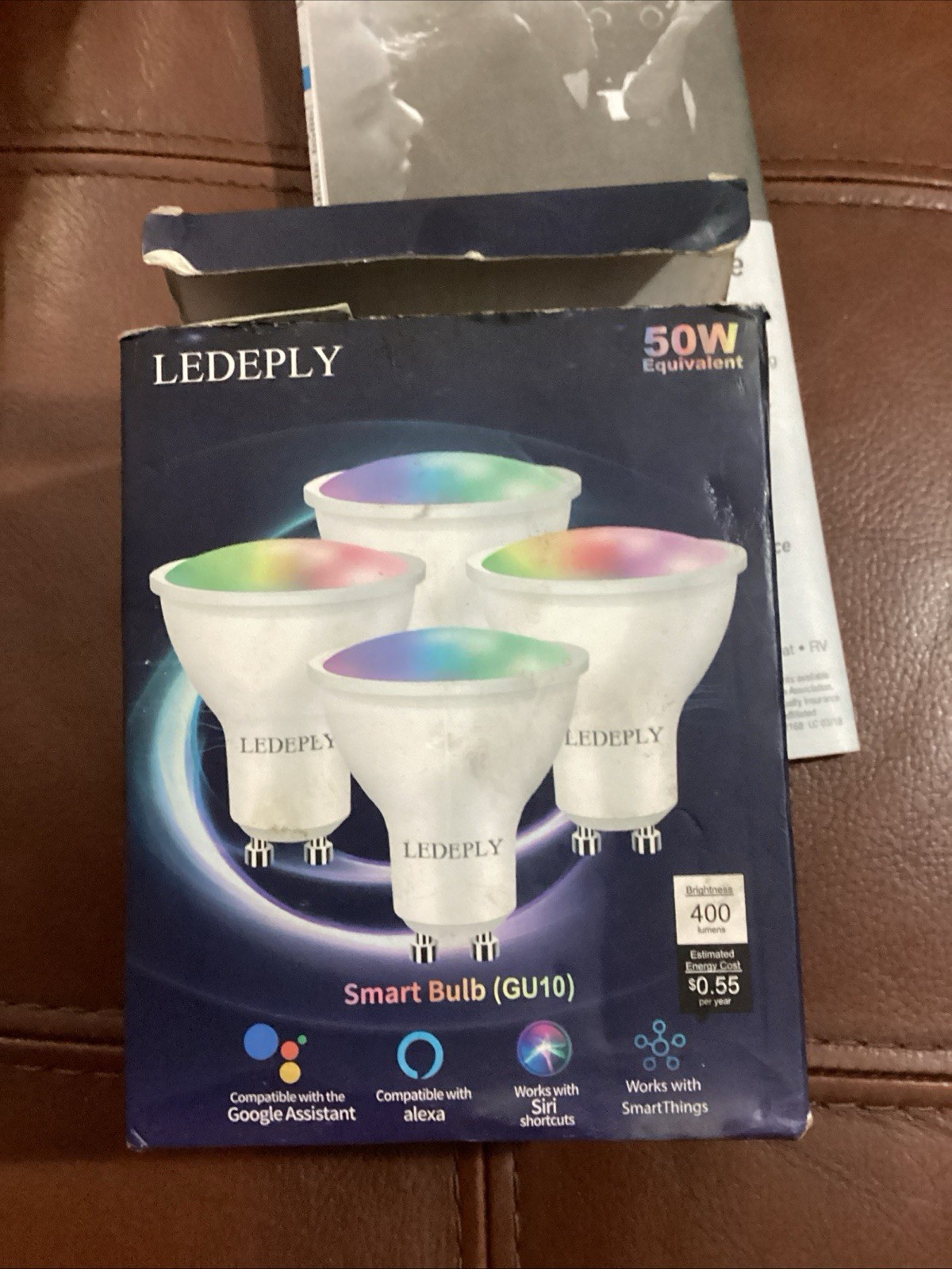 3–GU10 Smart Spot Light Bulb Compatible with Alexa, Google Assistant, Siri