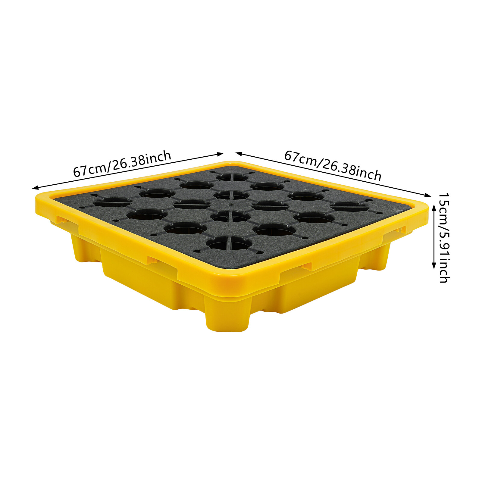 Spill Containment Platform, Spill Containment Pallet, Yellow and Black