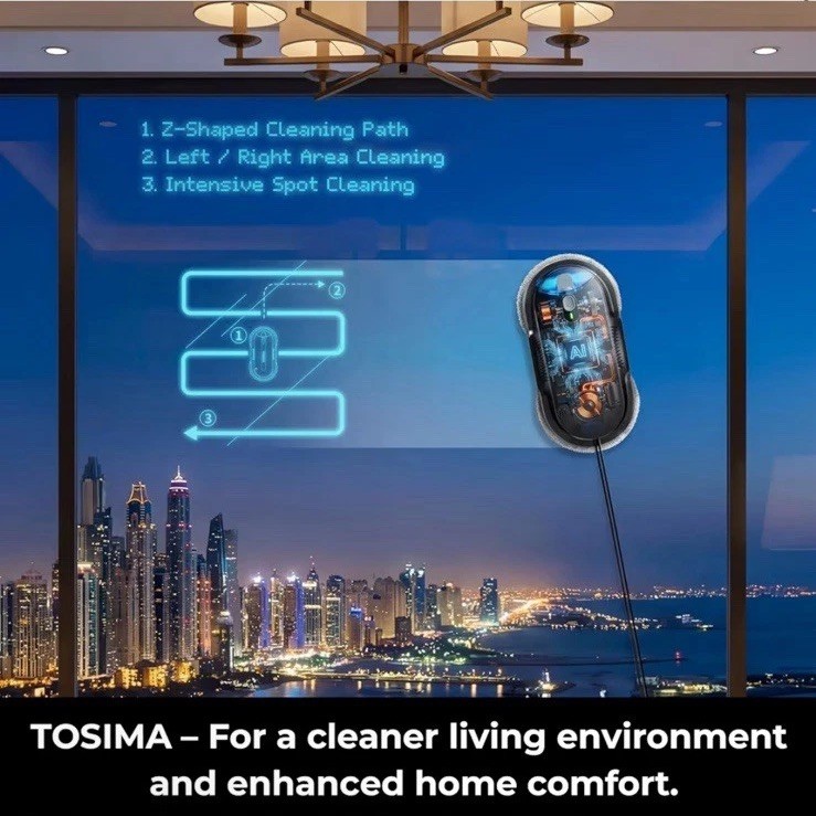 X1 Window Cleaning Robot 6400Pa Smart Variable Suction Dual Spray Remote