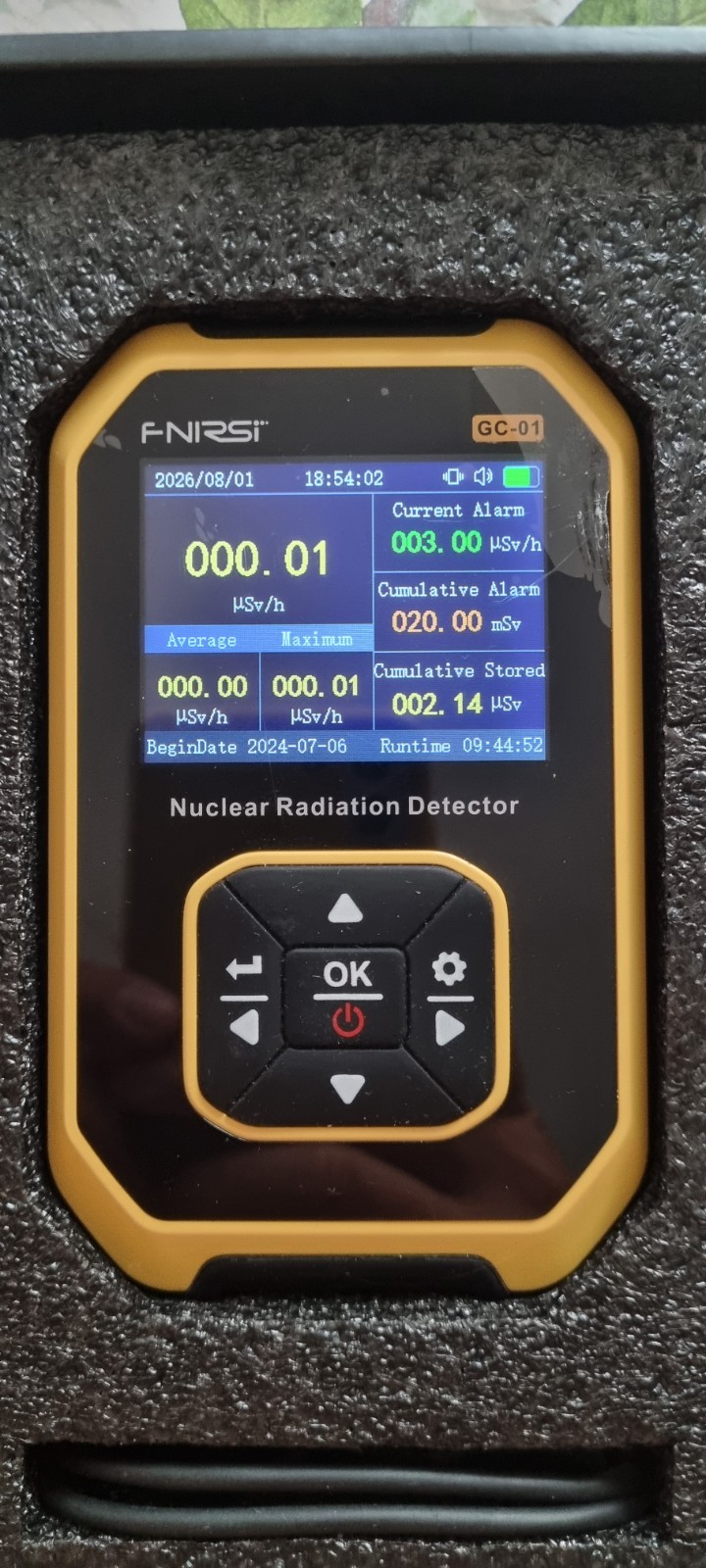 Geiger FNIRSI GC-01 Counter - Nuclear Radiation/X-ray γ-ray/Marble Detector