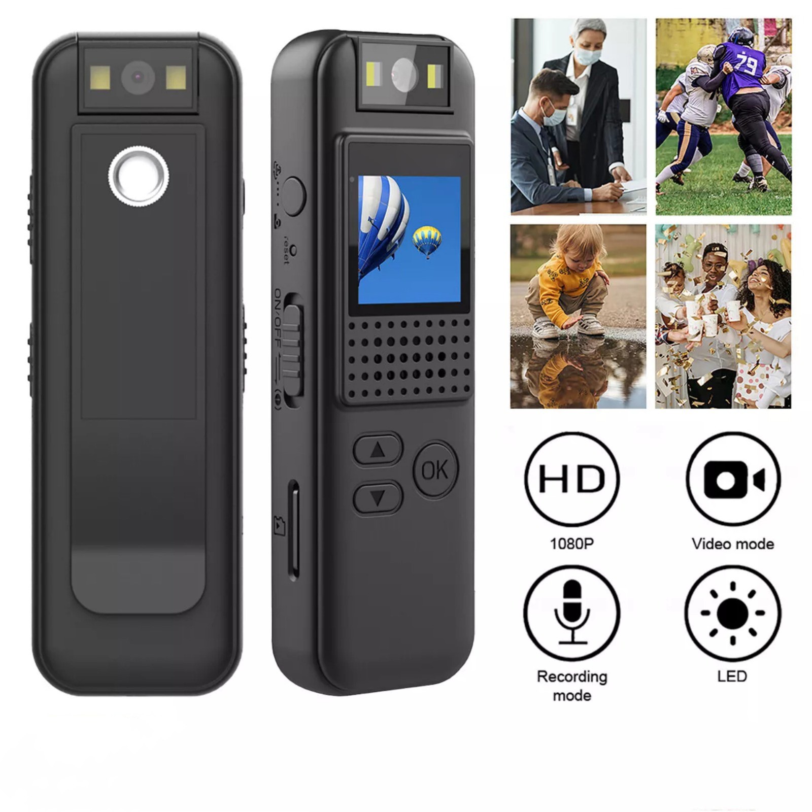 1PC Portable 1080P HD Camera W/Bicycle Strap Bracket Outdoor Sports Camera