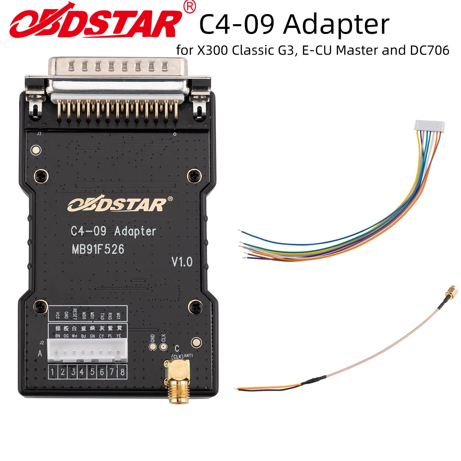 OBDSTAR C4-09 MB91F526 Adapter Kit Used with OBDSTAR X300 Classic G3 / DC706 ect