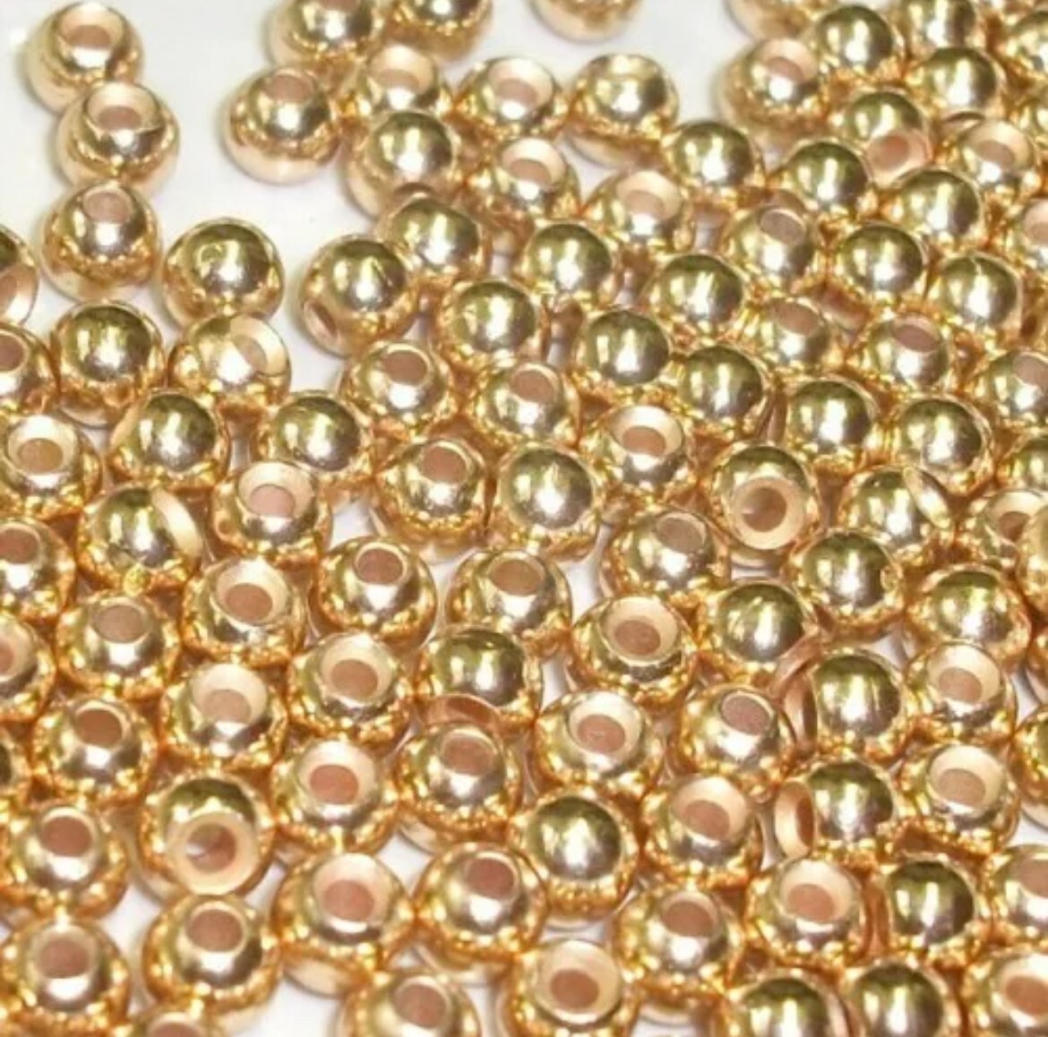1000 pack Fly Tying Goldheads, Gold Beads for fly tying - Size 4mm