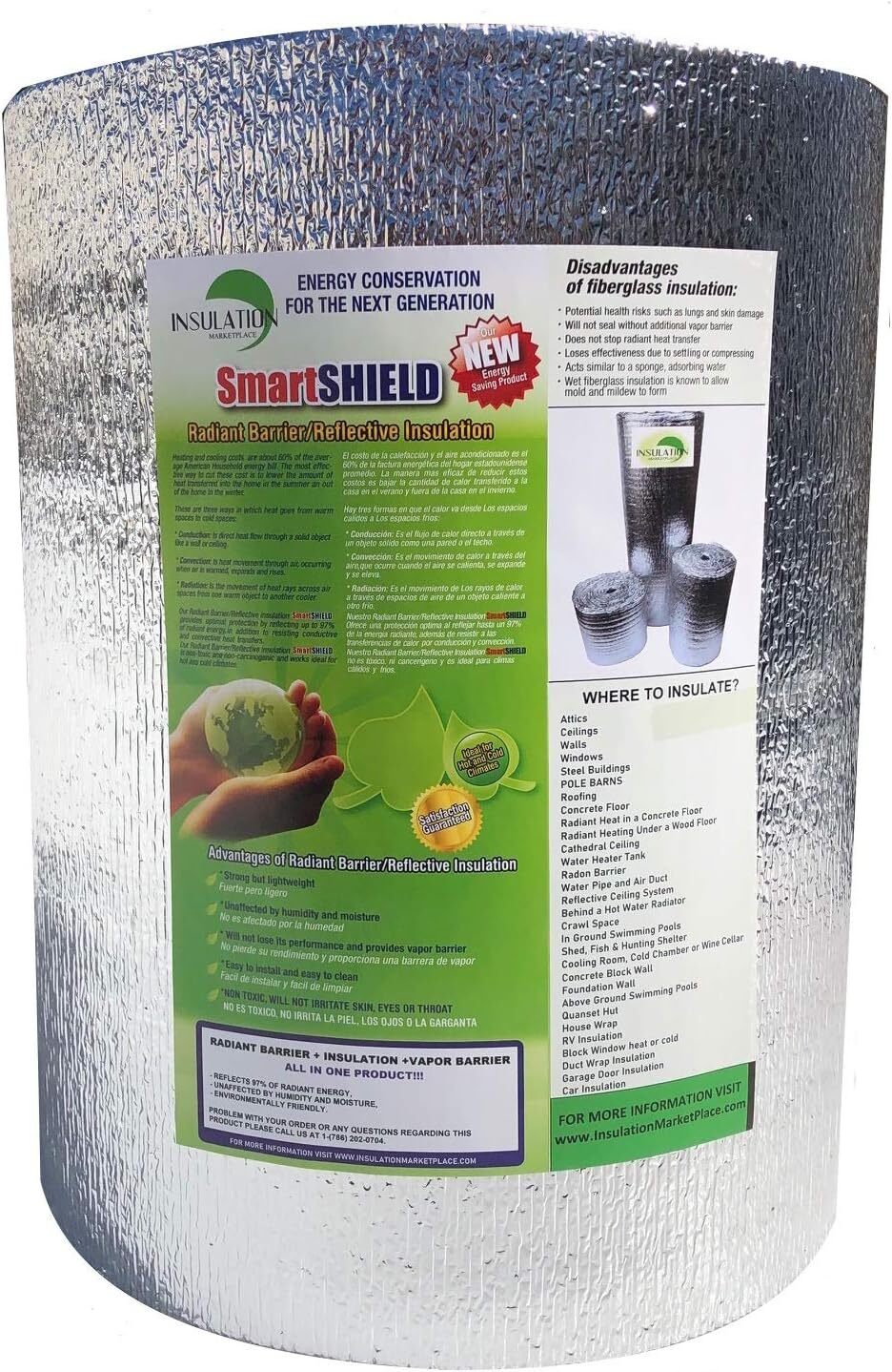 SmartSHIELD -5mm Reflective Insulation roll - Radiant Barrier