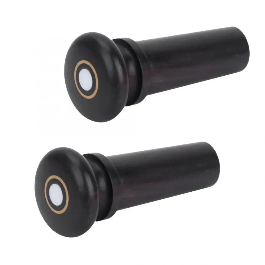 20pcs 4/4 Violin Endpin with Nice Circle Inlays, Natural Ebony Wood Violin Parts