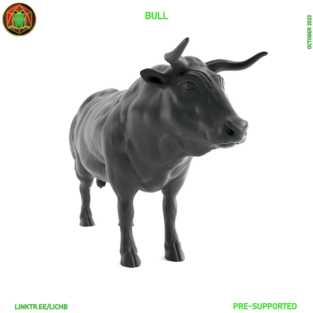 Bull Cow Creature Monster Manual 28mm Scale DND D&D Tabletop Miniature TW
