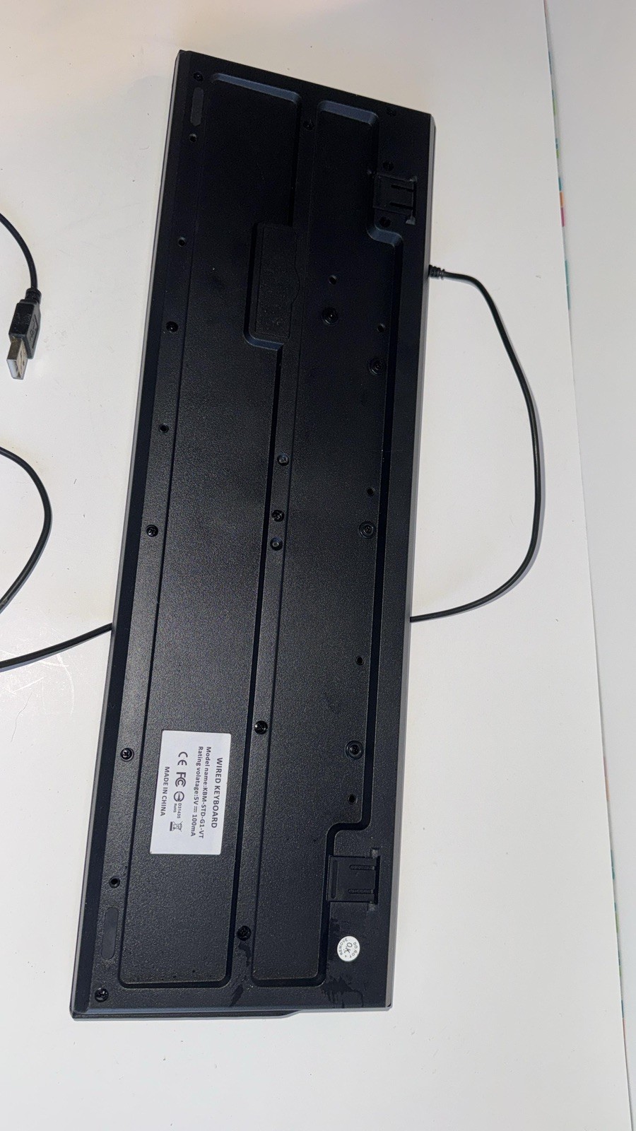 BTO Wired Keyboard Full Size 104-Key with Numeric Keypad Black