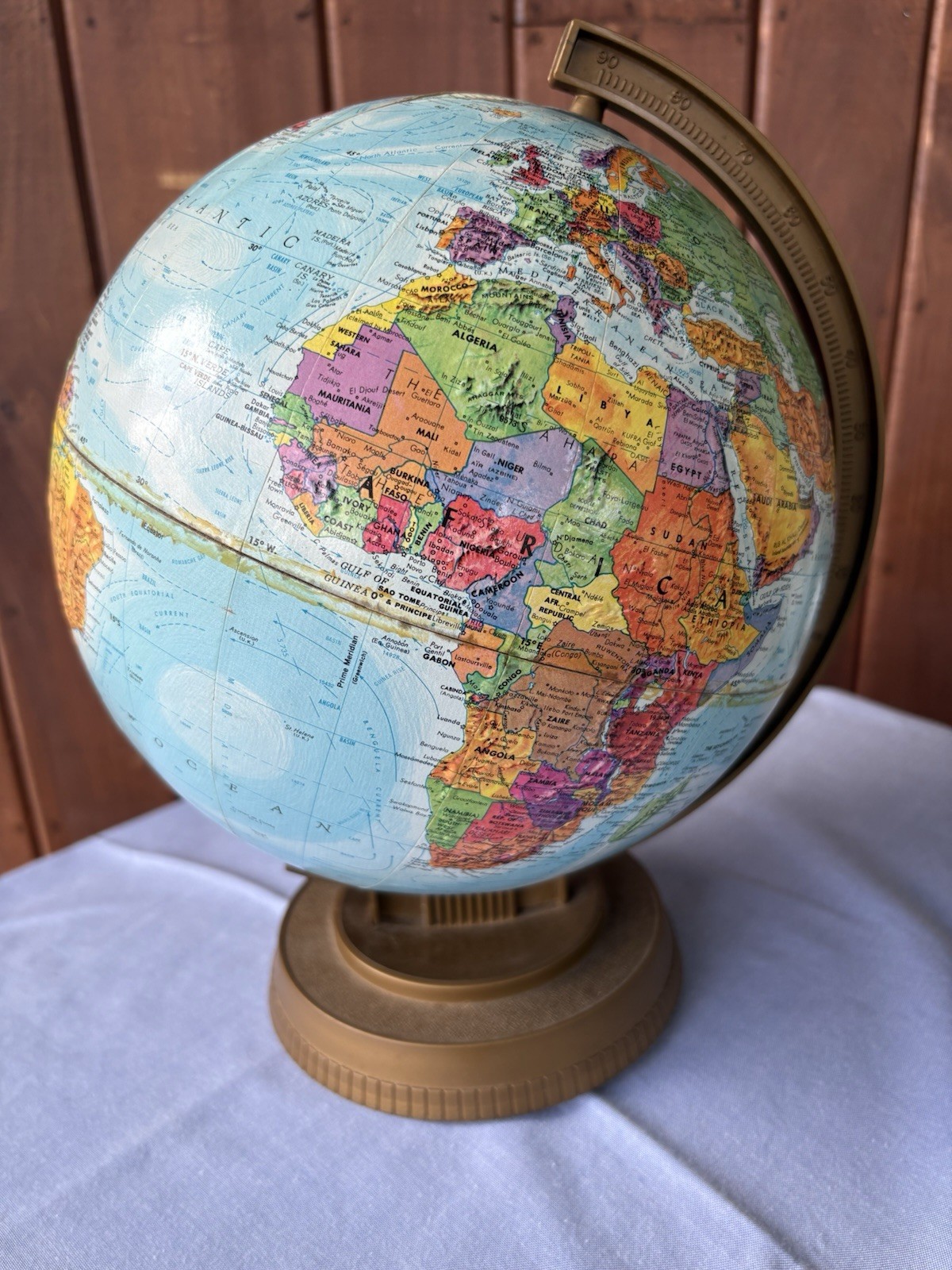 Replogle World Scholar Series 12in Tabletop Globe Rotating Meridian, Base
