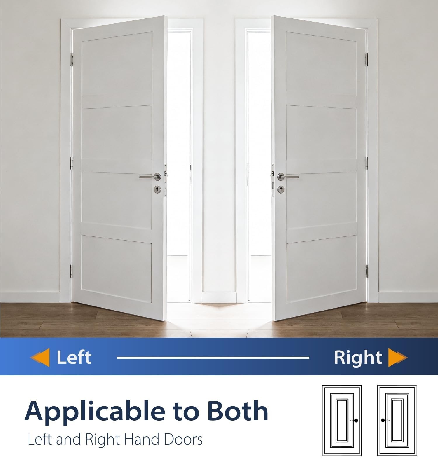 2-Pack Self Closing Door Hinges, 3.5 Inch Spring Loaded Door Hinges, Adjustab...