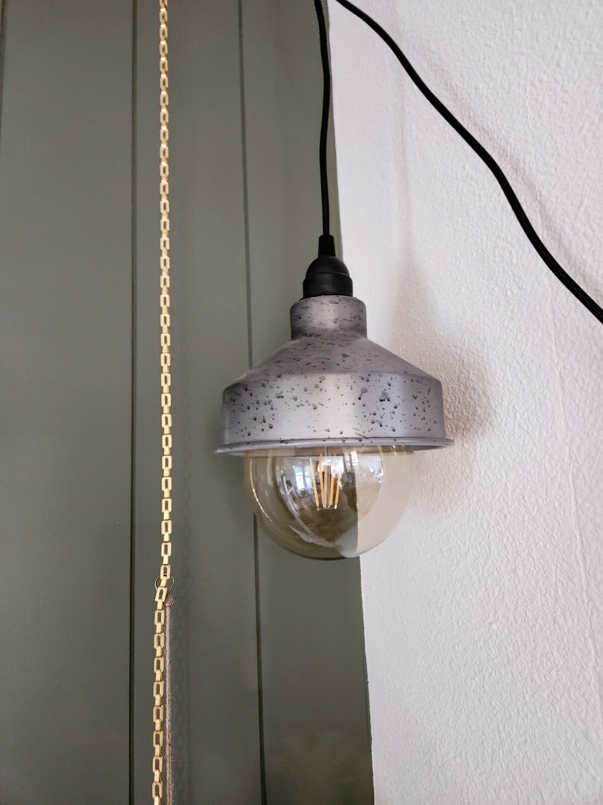 2pcs Metal Shade 6.5" Bulb Pendant Light Hanging Lamp Covers Guard Cord Swag