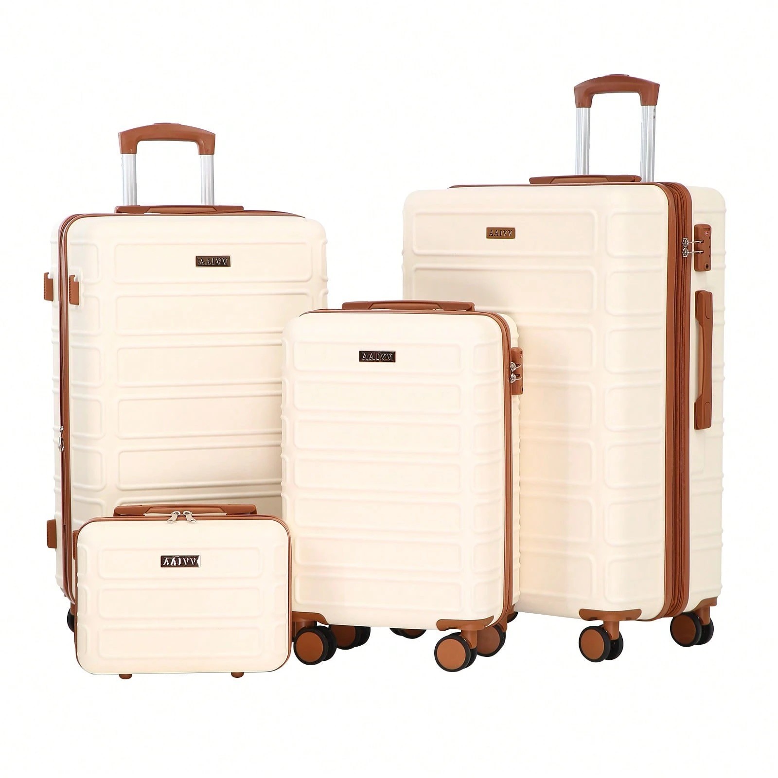AAIVV 4Pc Expandable Luggage Set ABS Hard Shell TSA Lock Spinner Wheels 13-28"