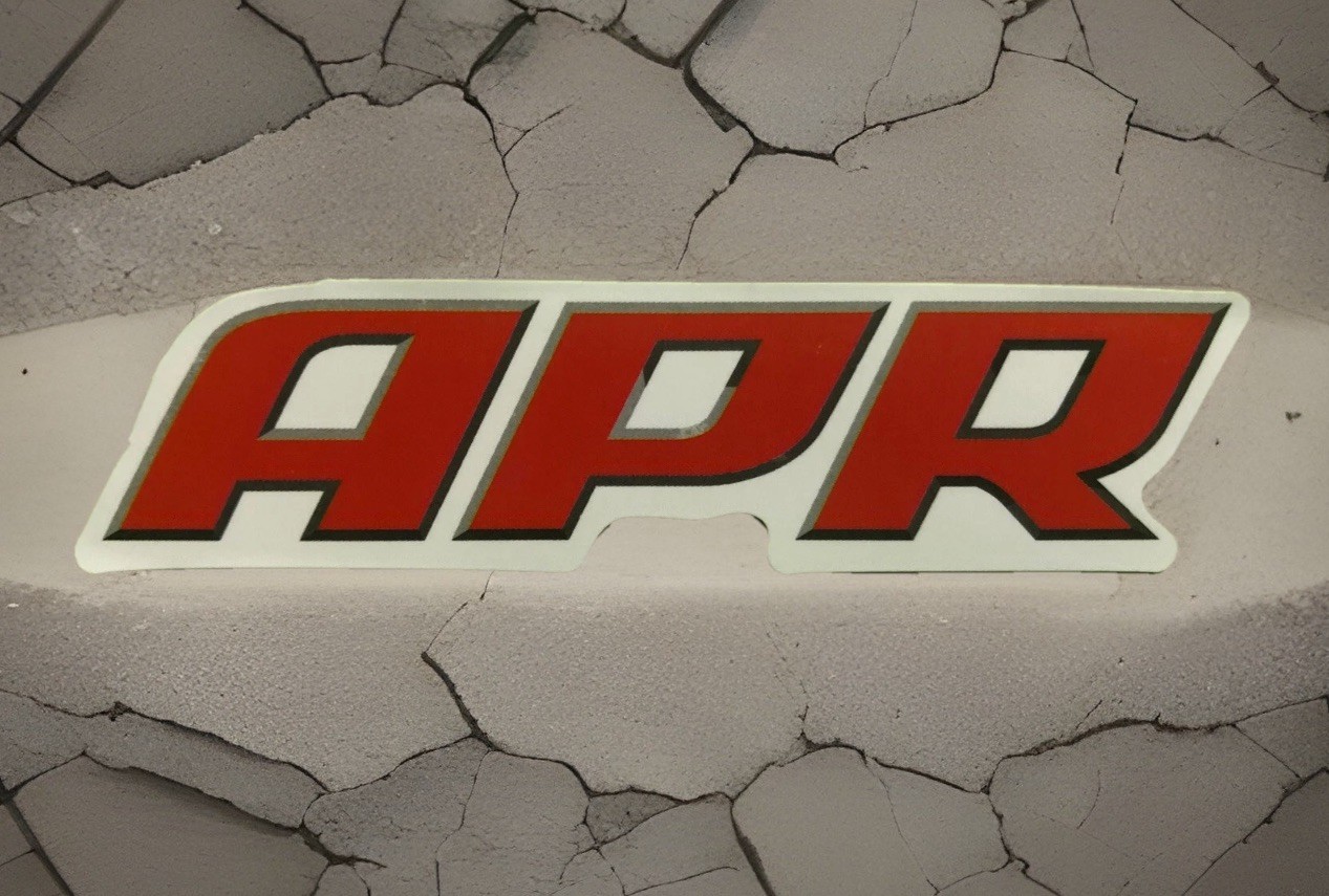 APR Performance Sticker.  *Glossy* Size:  3.25”X .75”inch. Free Ship W/Tracking