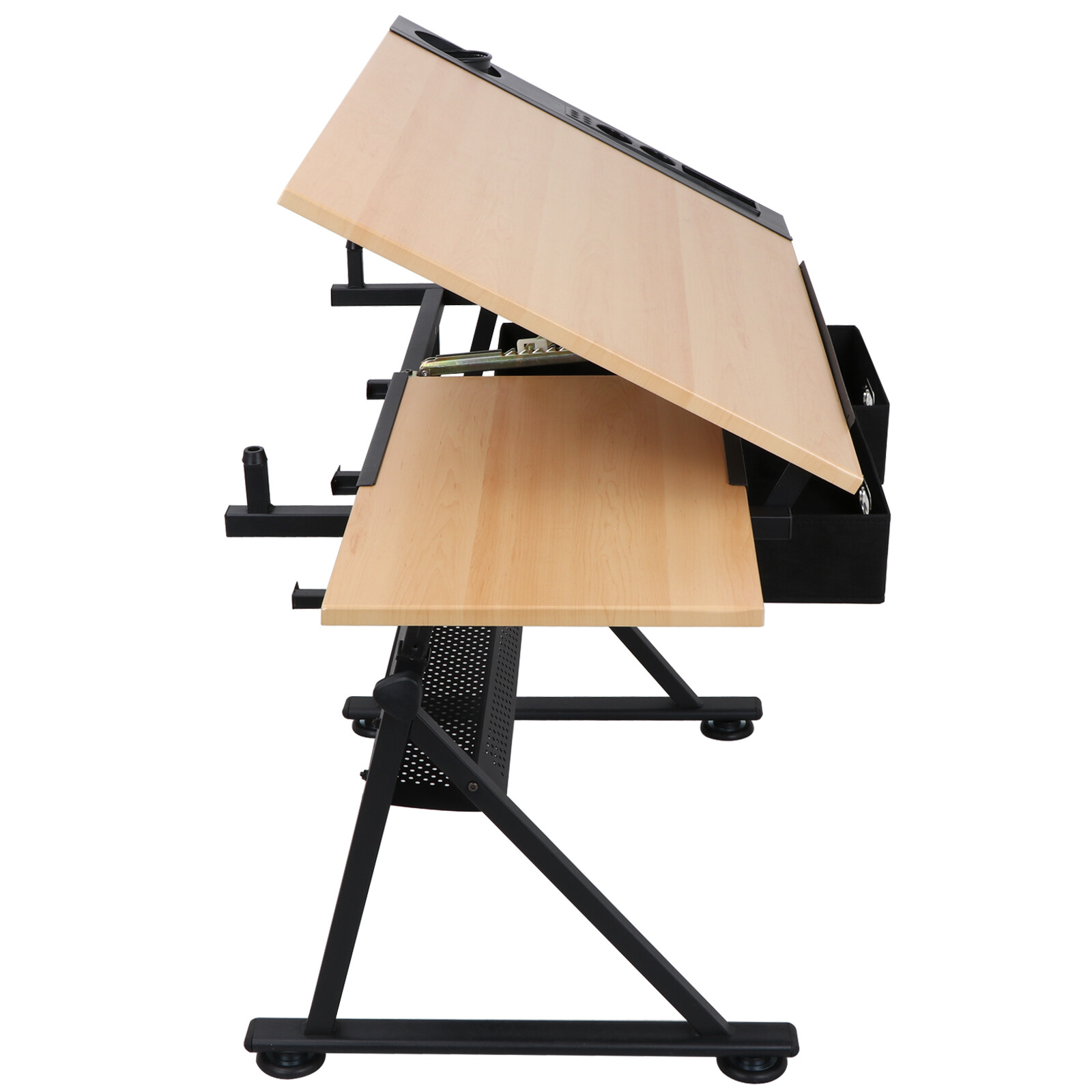 Drafting Table Art Artist Desk Drawing Table Adjustable Tilted Tabletop w/Stool