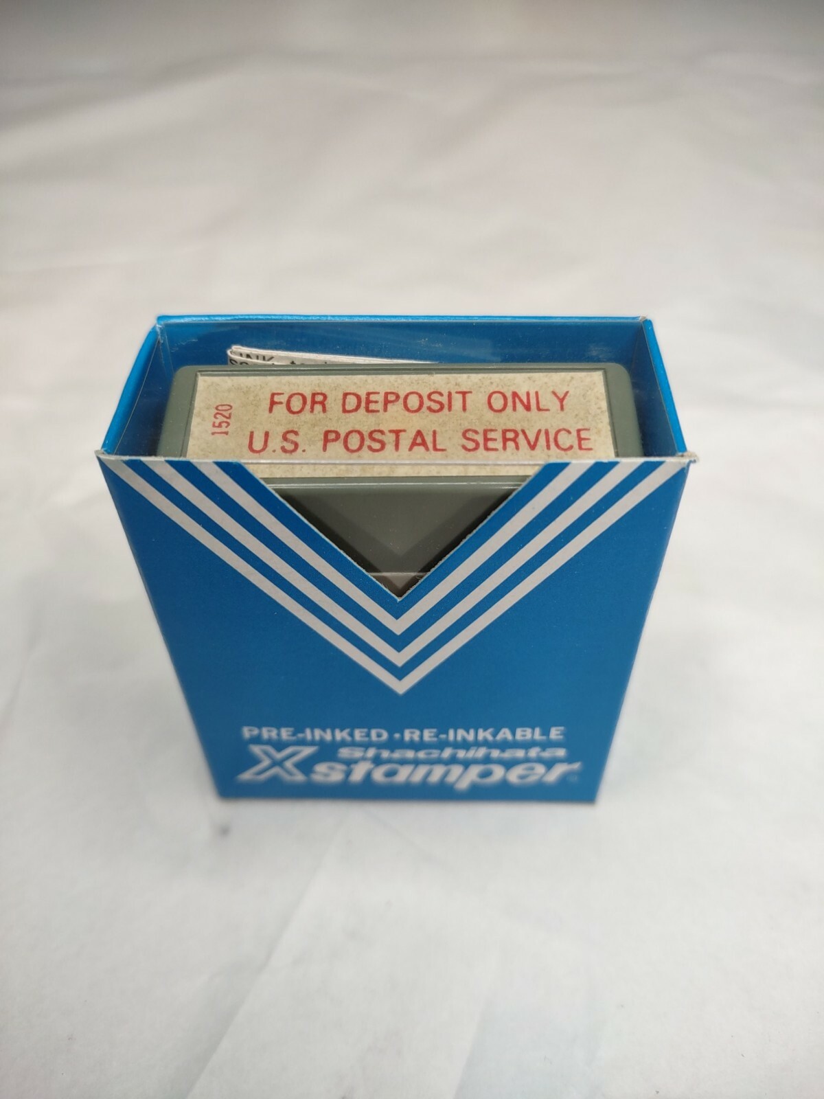 Vintage Xstamper "FOR DEPOSIT ONLY U.S. POSTAL SERVICE" Red Ink Stock No. 1520