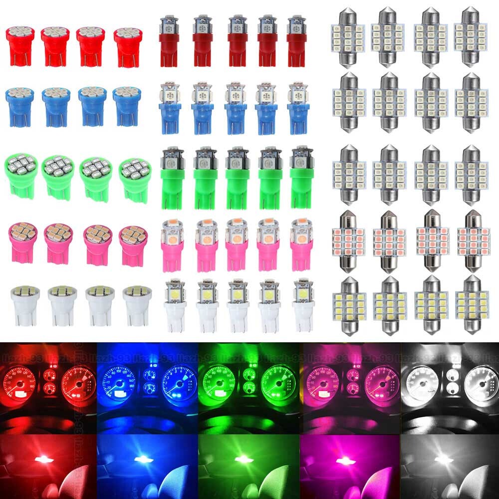 13Pcs Car Interior LED Lights Package Kit for Dome Map License Plate Lamps Bulb