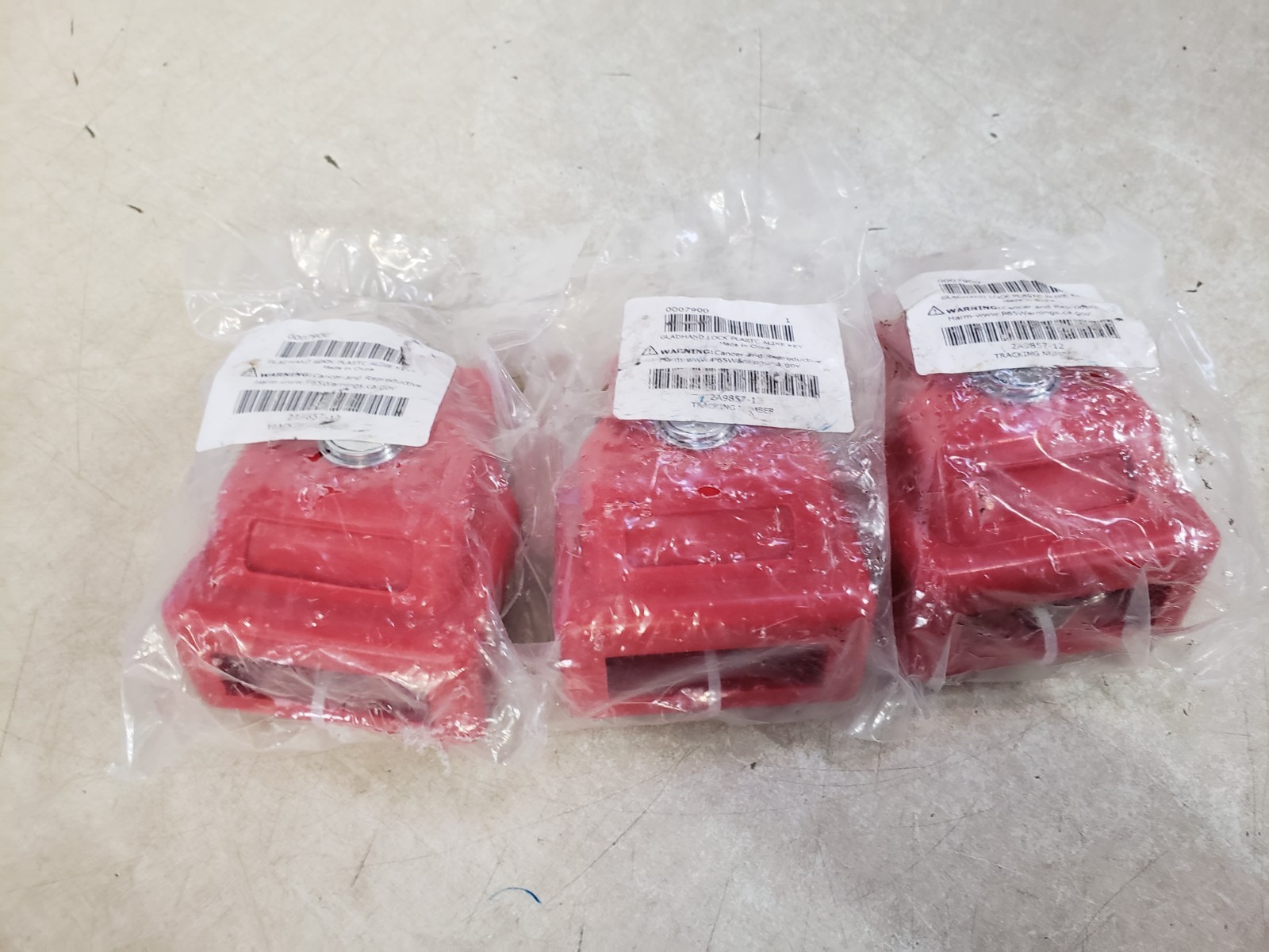 Lot of 3 New Gladhand 0007900 Lock Plastic Alike Key