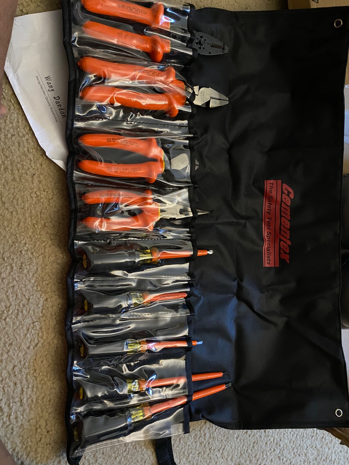 Cementex Basic Electrician's Tool Kit Set of 9 with Roll Case TR-9ELK