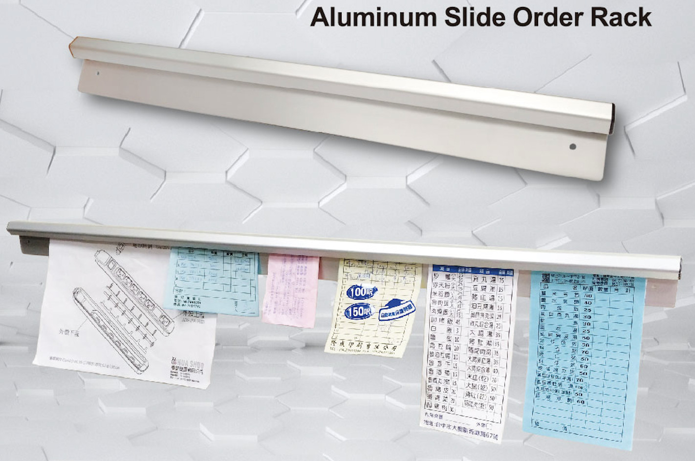 Restaurant Ticket Holder Receipt Holder Aluminum Order Rack Ticket Rack Lot NEW