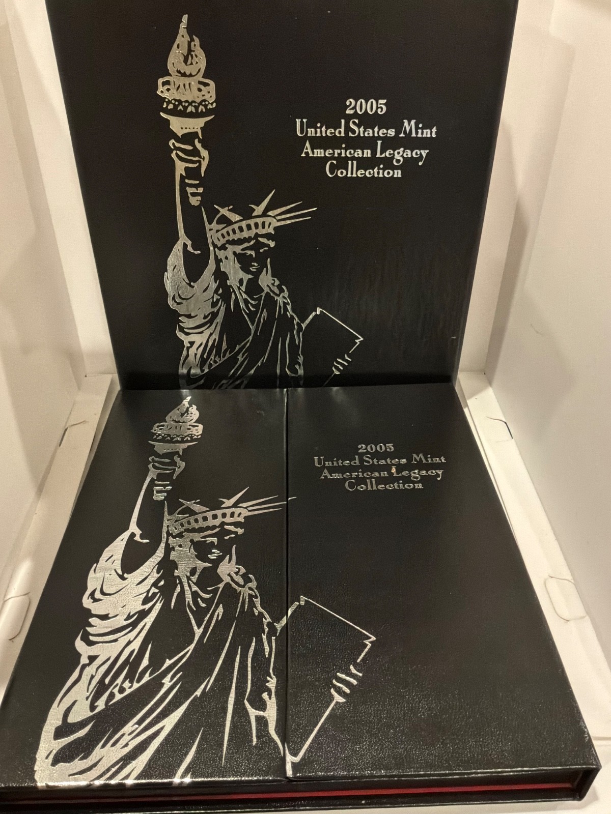 2005 US Mint American Legacy Collection Complete OGP COA 2 Silver Dollars Set