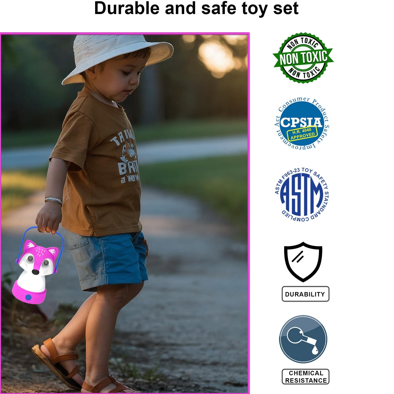 Best Kids Camping Essentials LED Lantern and Rechargeable Headlamp Set Multiple