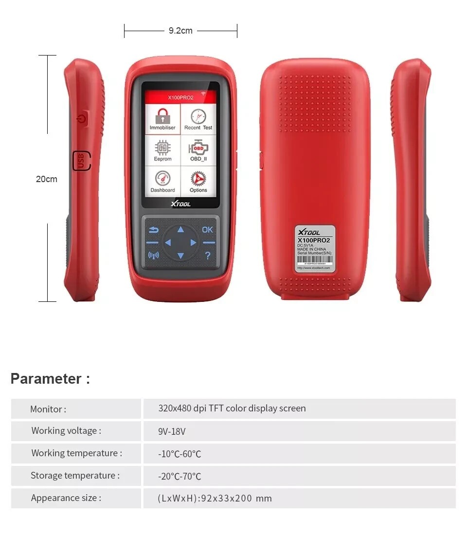 XTOOL X100 Pro2 Auto Key Diagnostic Tool New IMMO Car OBD2 Scanner EEPROM