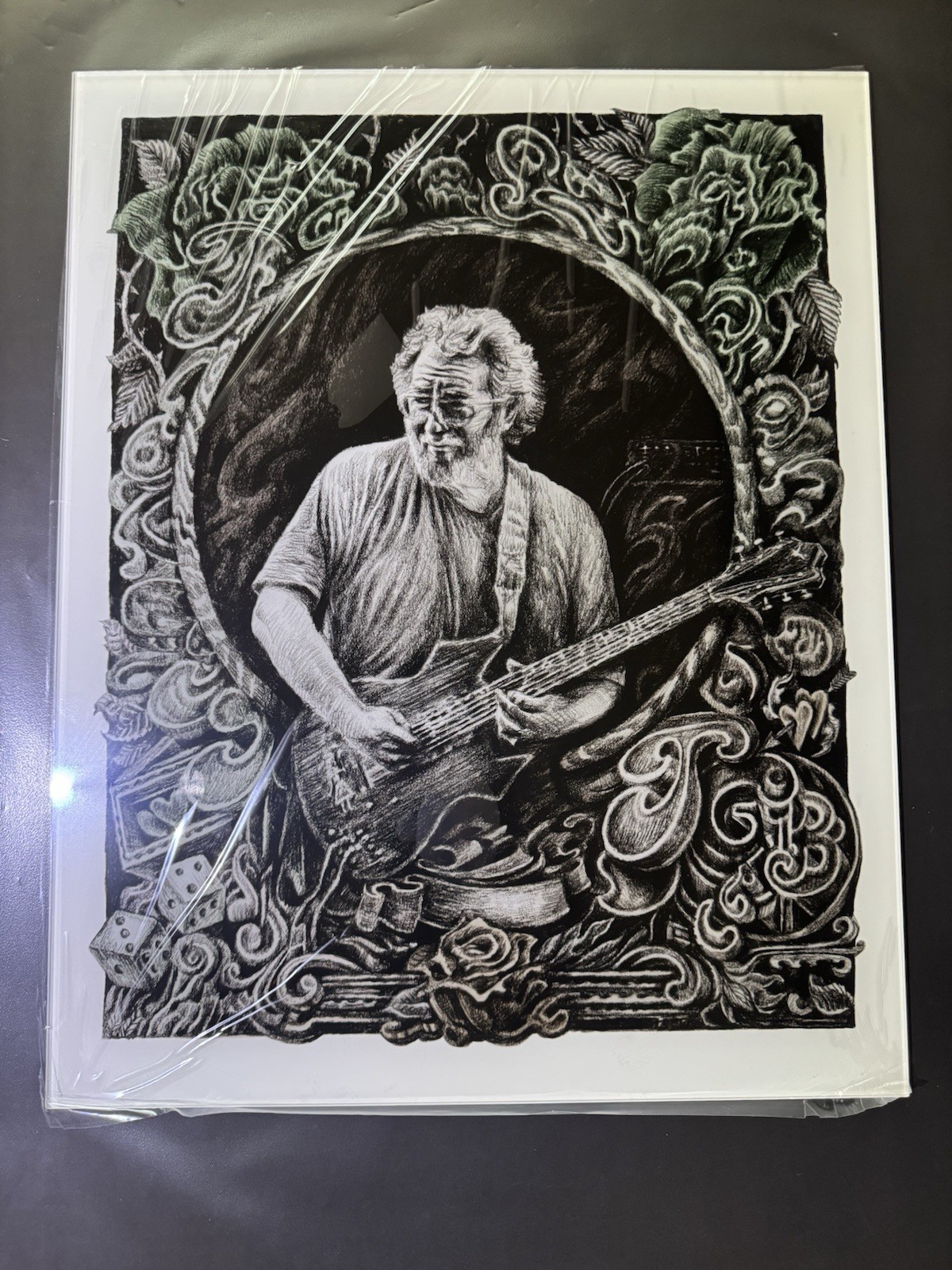 Jerry Garcia Acrylic Panel Print LE #/75 David Welker Grateful Dead
