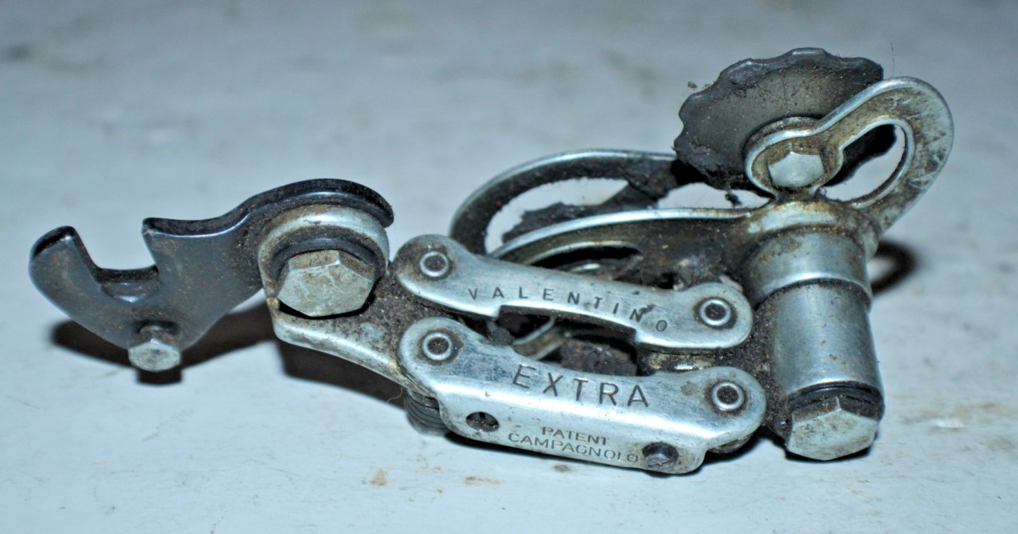 Campagnolo Balentino Extra Rear Derailleur Short Reach 7 Speed Campy Silver Road