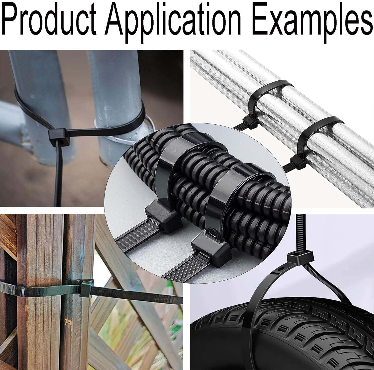 Zip Ties,12Inch 100pcs,plastic ties | Heavy-Duty 50 lb Tensile Strength | UV ...