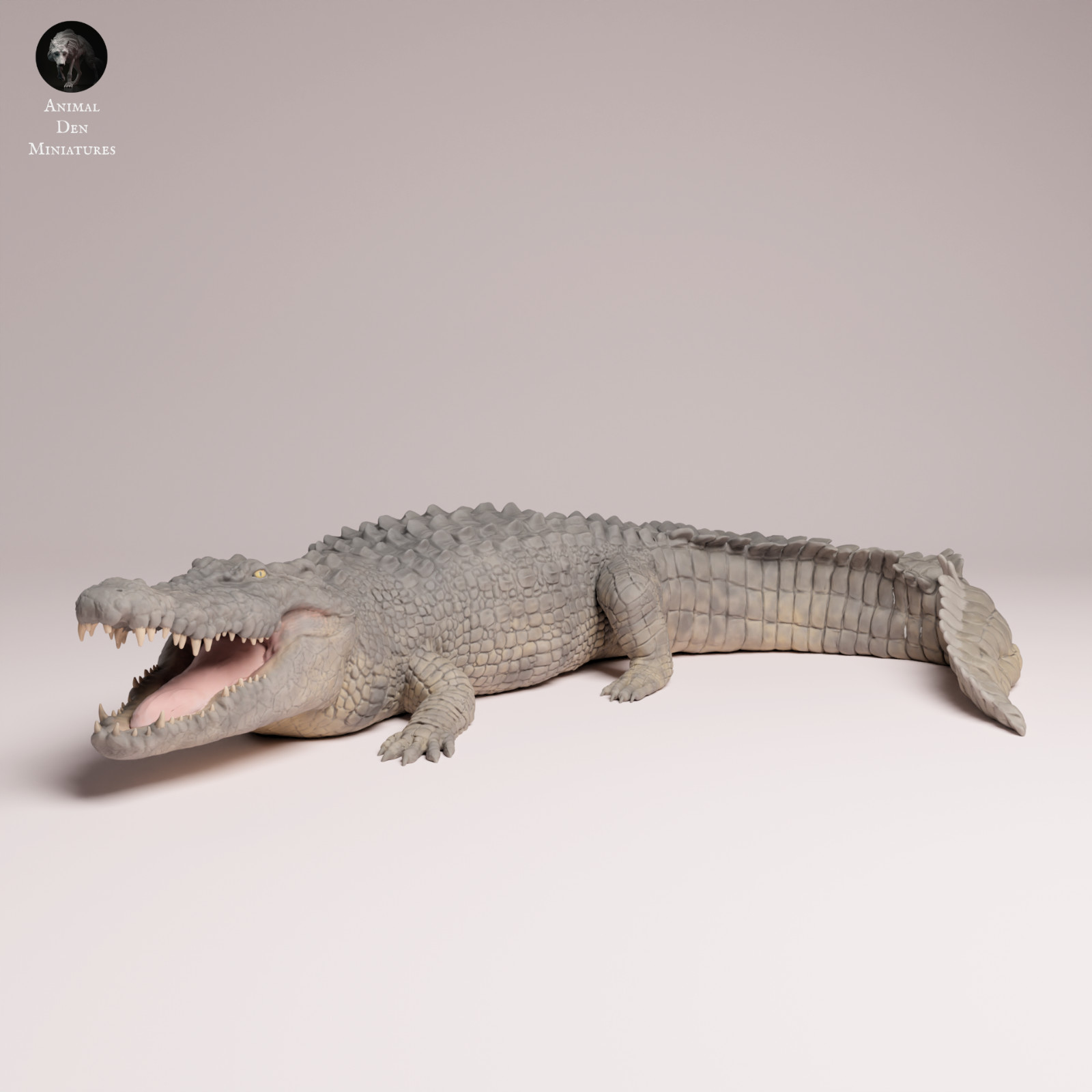 Saltwater Crocodile Resin 3-d printed Model Railroad Diorama Unpainted Animal